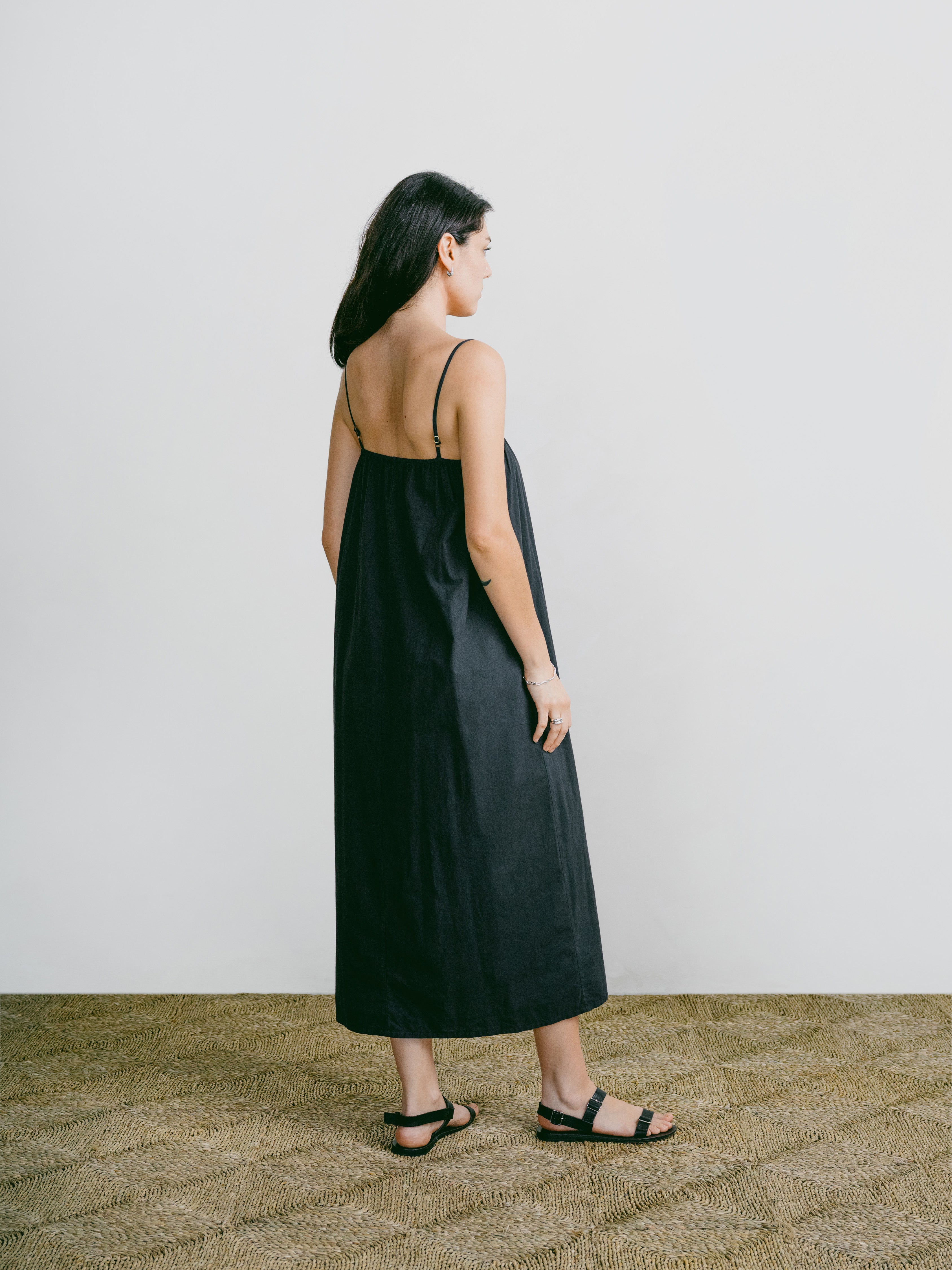 Marta Dress, Organic Batiste, Soft Black