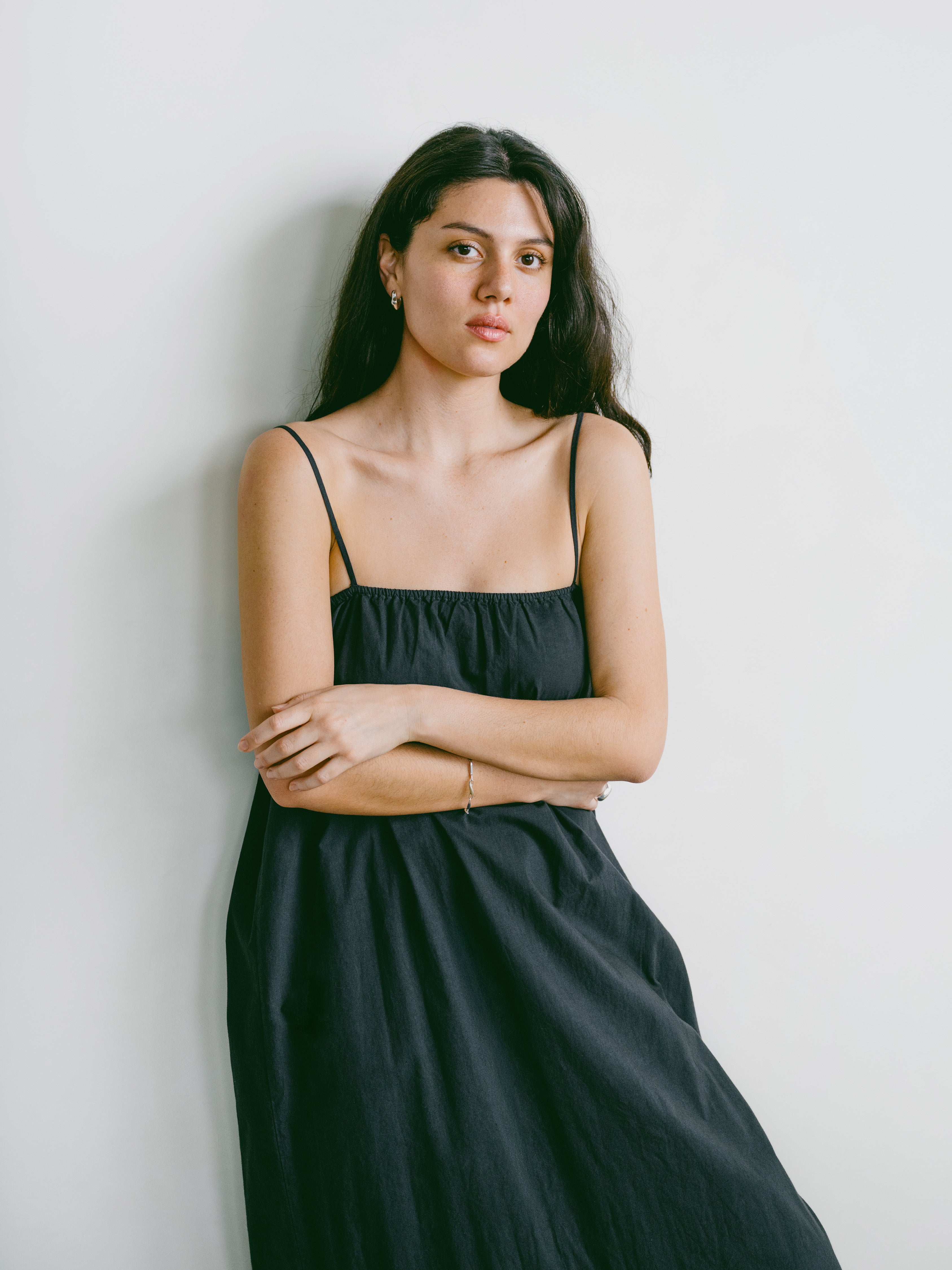 Marta Dress, Organic Batiste, Soft Black