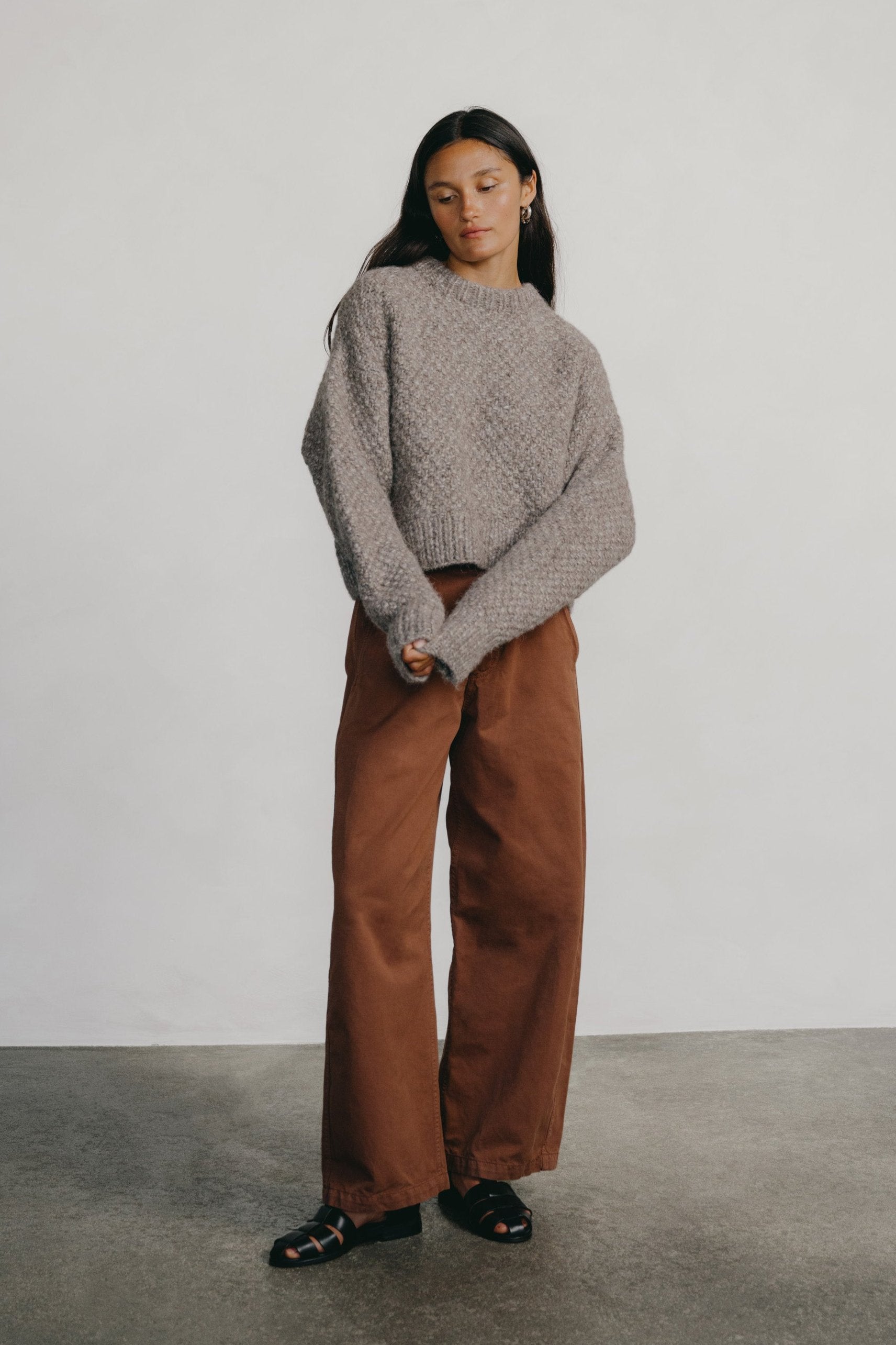 (Imperfect) Wide Leg Chino, Organic Twill, Rust