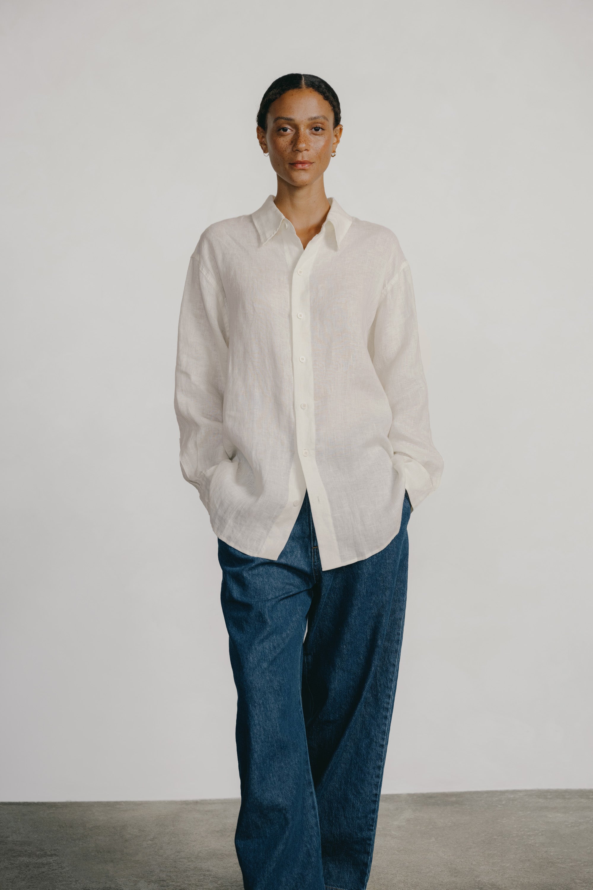 (Imperfect) Vija Shirt, Light Linen, Natural