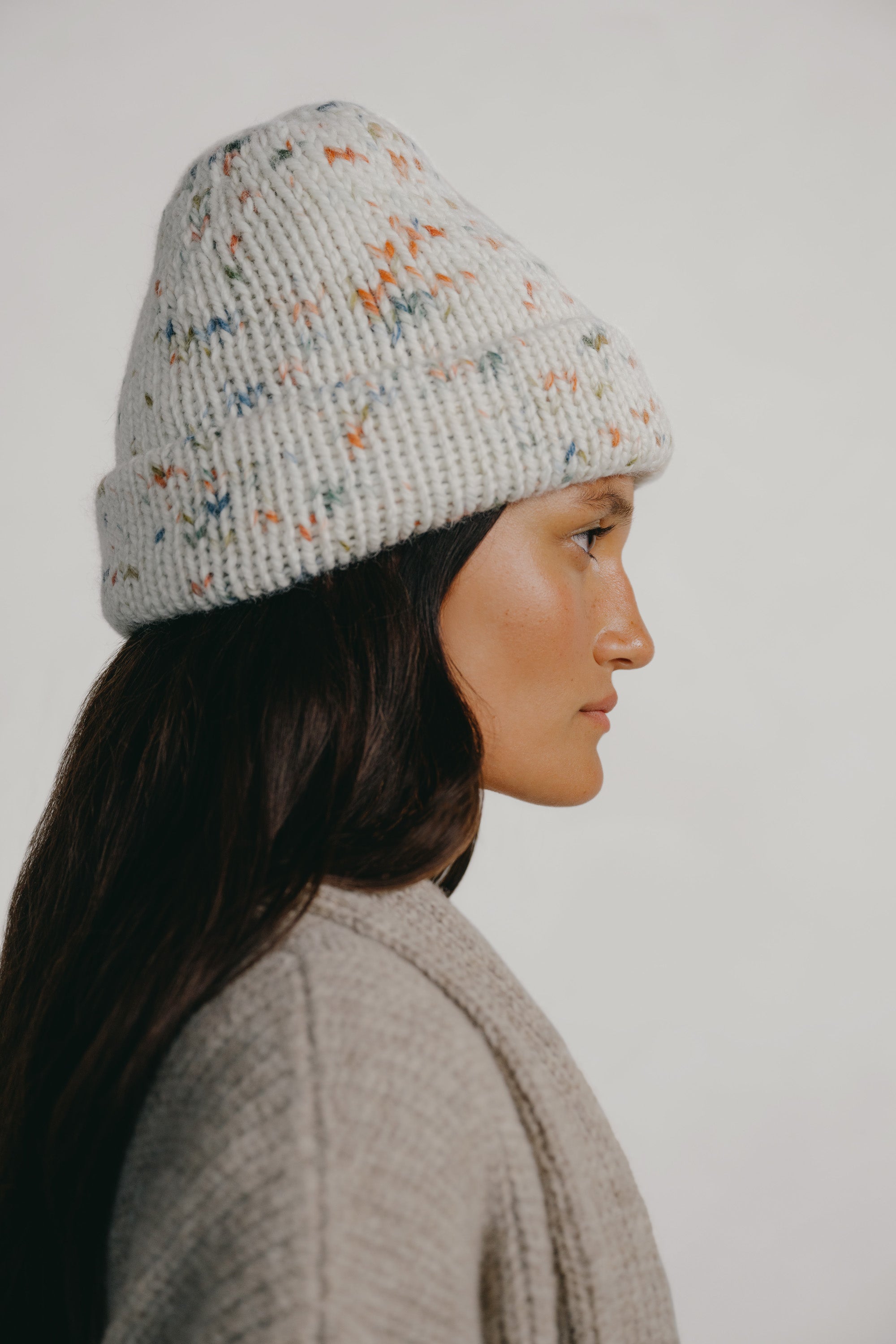 (Imperfect) Sierra Beanie, Alpaca Wool, Aurora