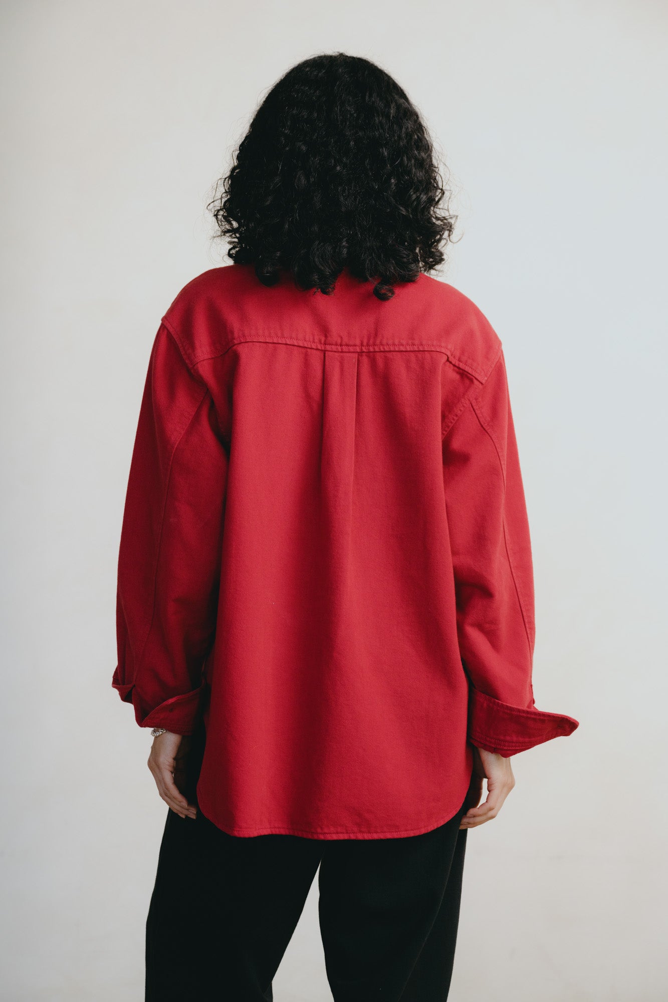 Zip Popover, Broken Twill, Tomato