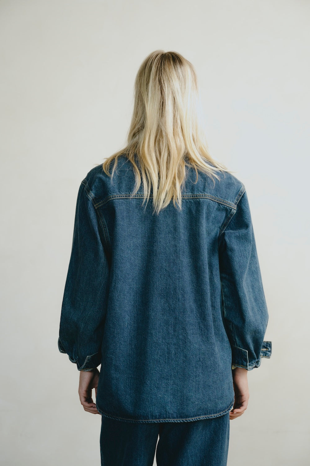 Denim Marcie Shirt, Tencel Denim, Vintage Dark