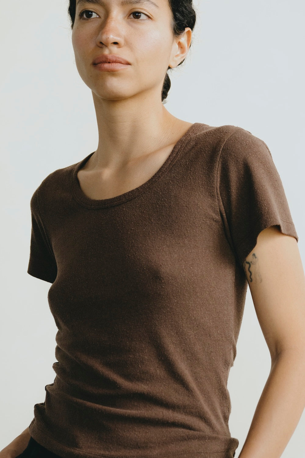 Baby Tee, Regen Silk Noil Jersey, Manzanita