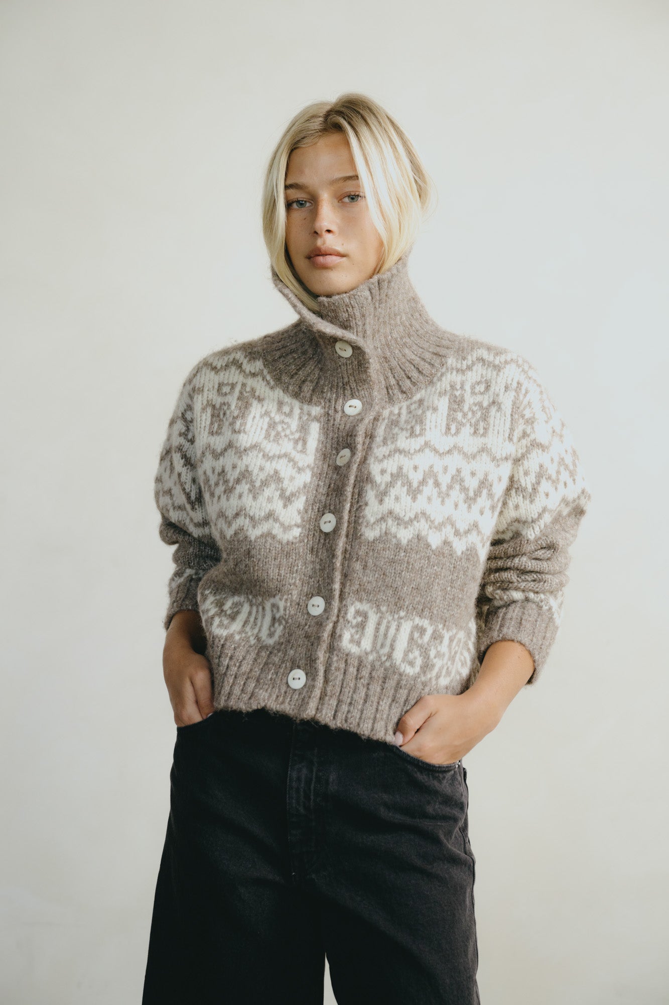 Cabin Cardi, Alpaca Cotton, Shrub