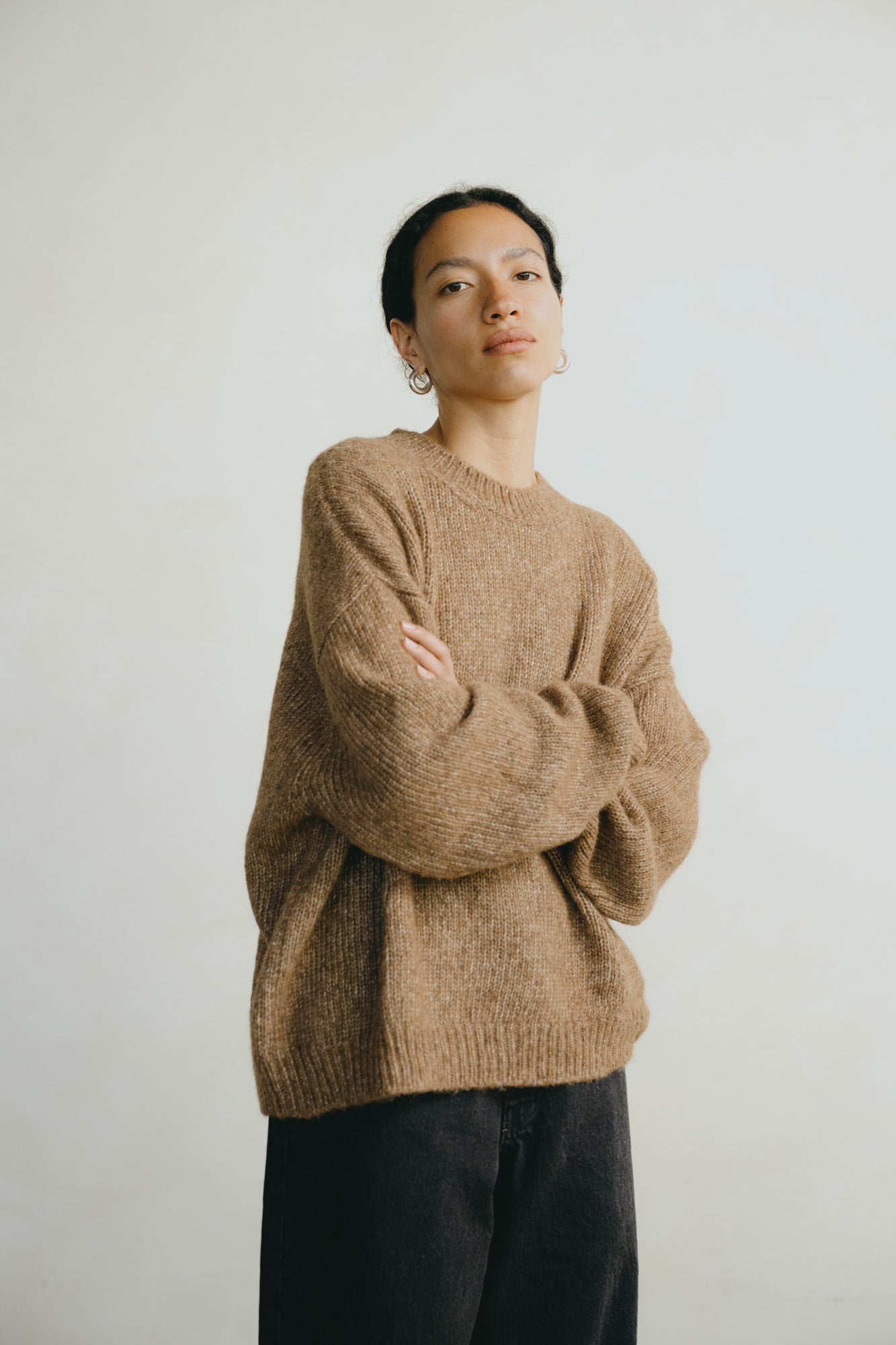 Chleo Crew, Alpaca Cotton, Maple
