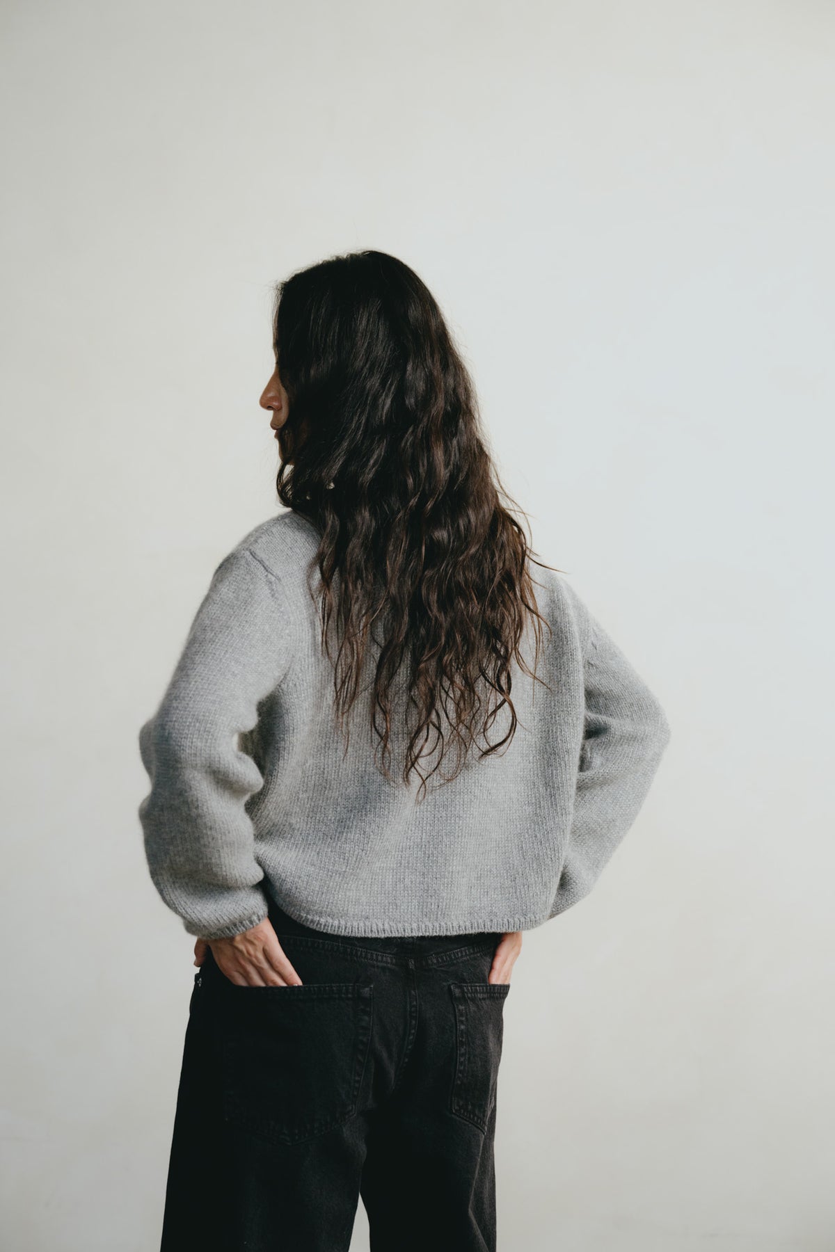 Everyday Cardigan, Baby Alpaca, Smoke