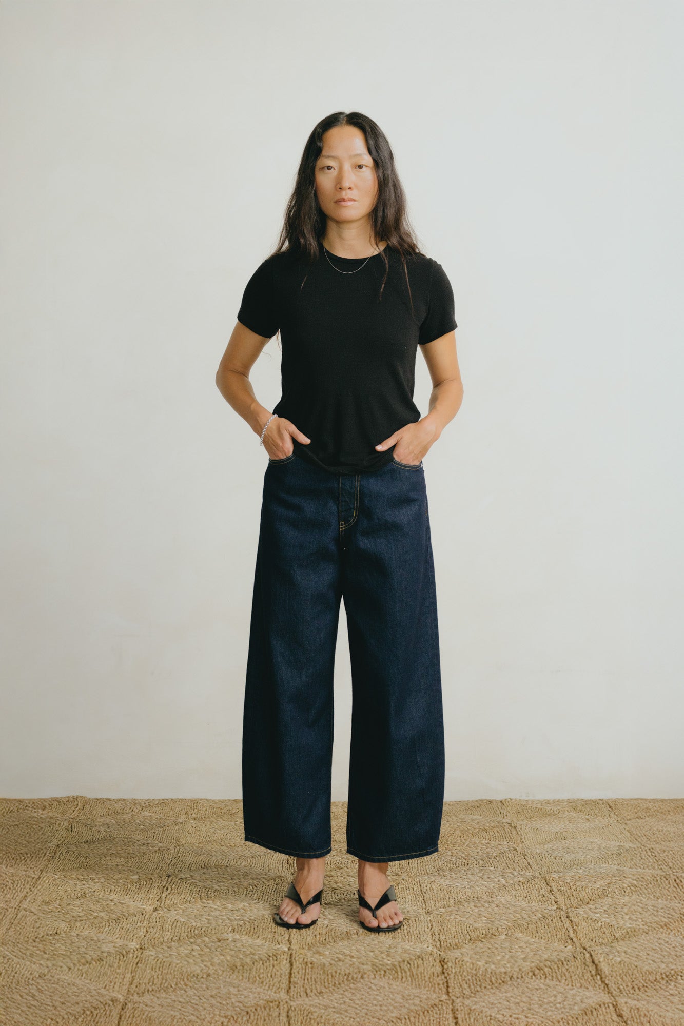 Classic Tee, Regen Silk Noil Jersey, Black