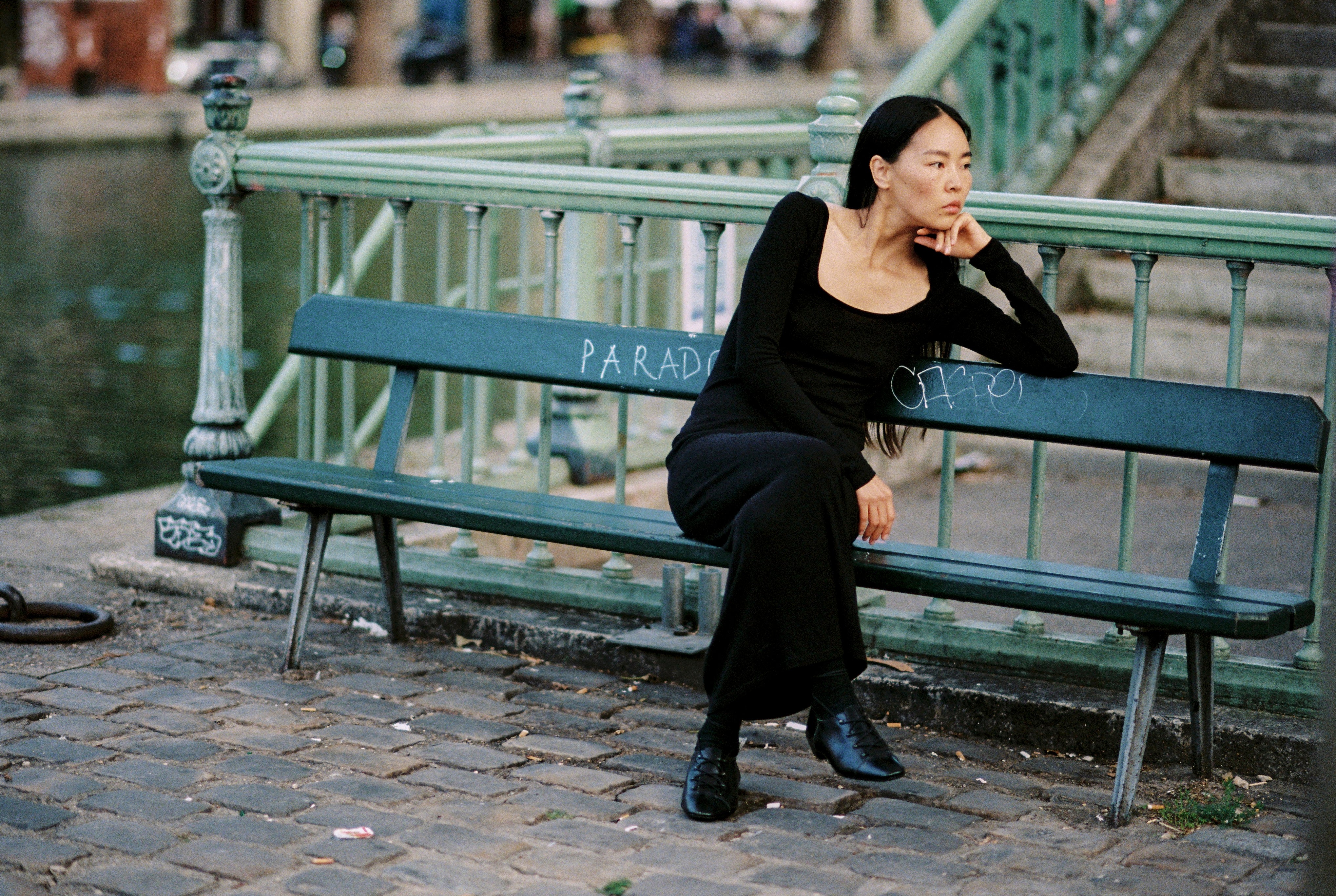 (Imperfect) Claudia Dress, Regen Silk Noil Jersey, Black