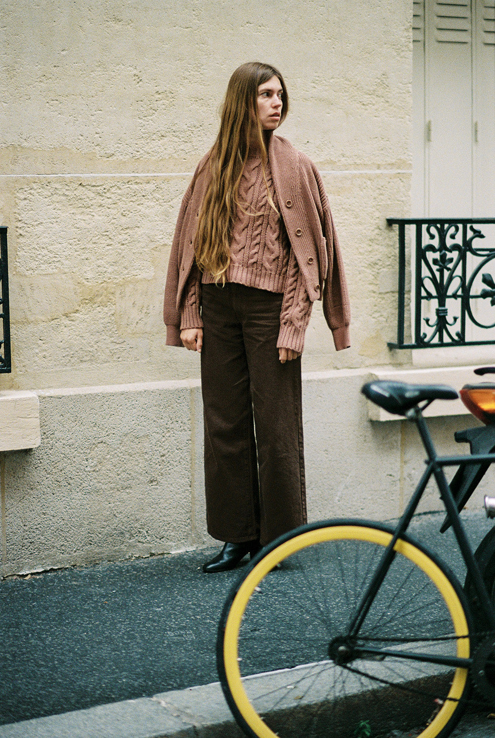 (Imperfect) Patti Cable Crew, Organic Tanguis Cotton, Dust