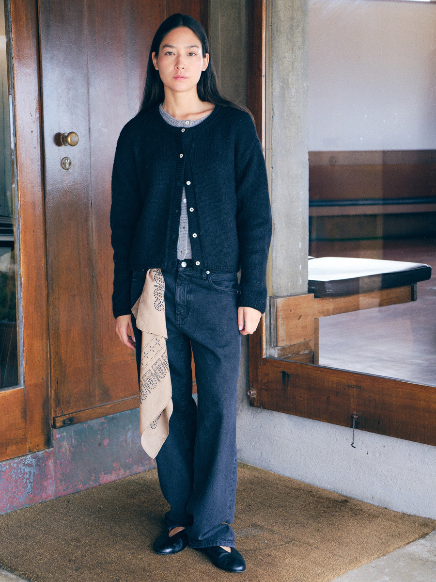 Everyday Cardigan, Baby Alpaca, Black