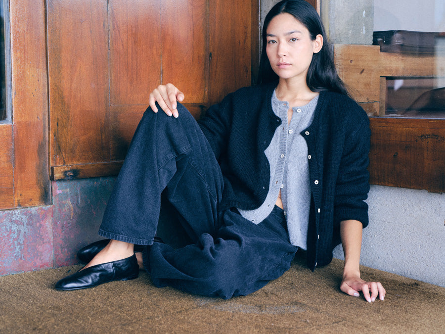Everyday Cardigan, Baby Alpaca, Black