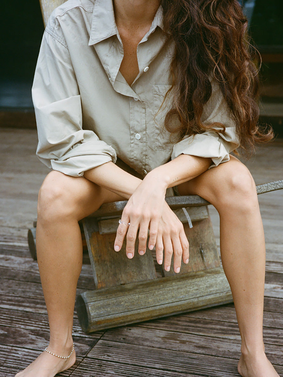 Marcie Shirt, Organic Poplin, Khaki