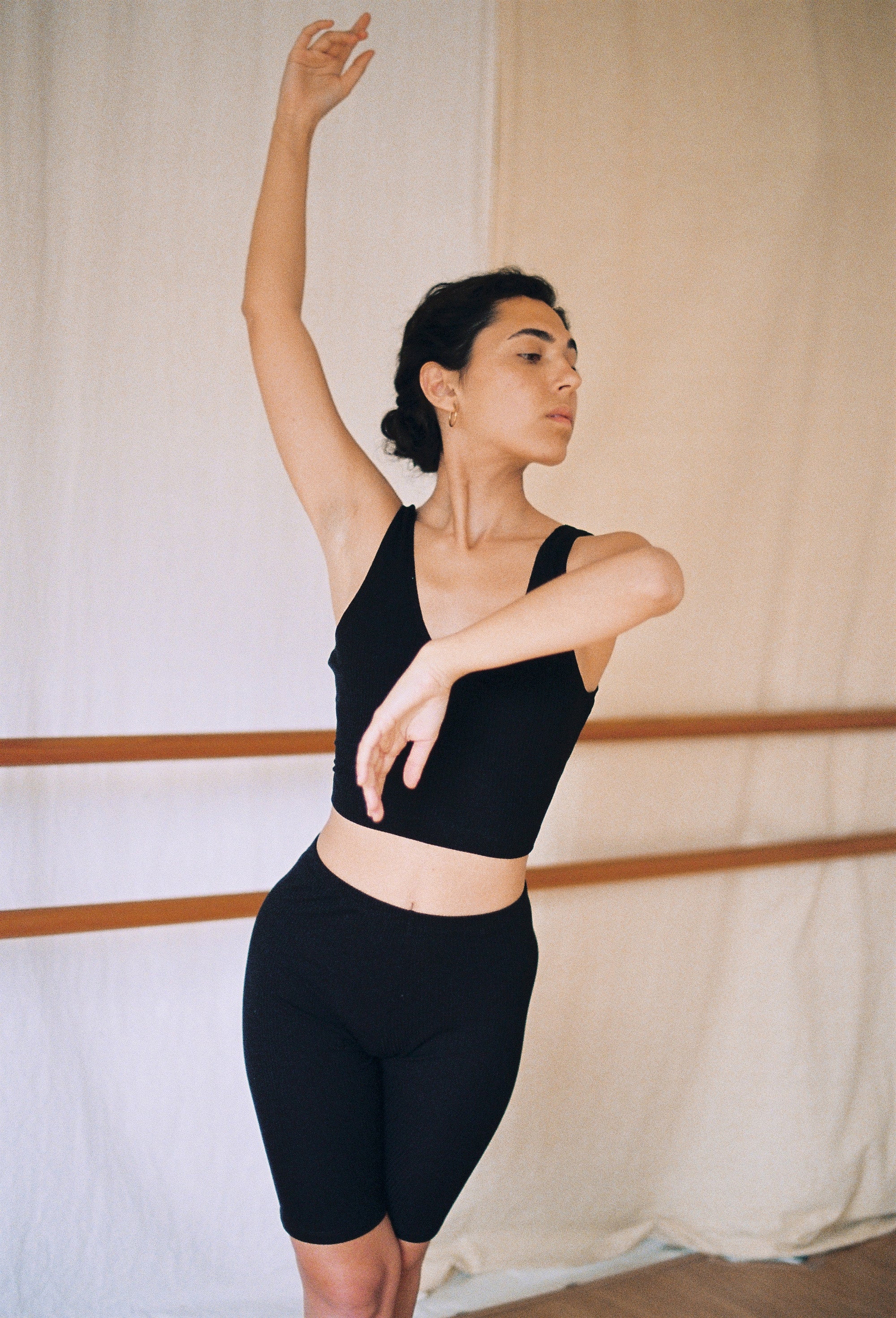 (Imperfect) Reva Tank, Tencel Rib, Black