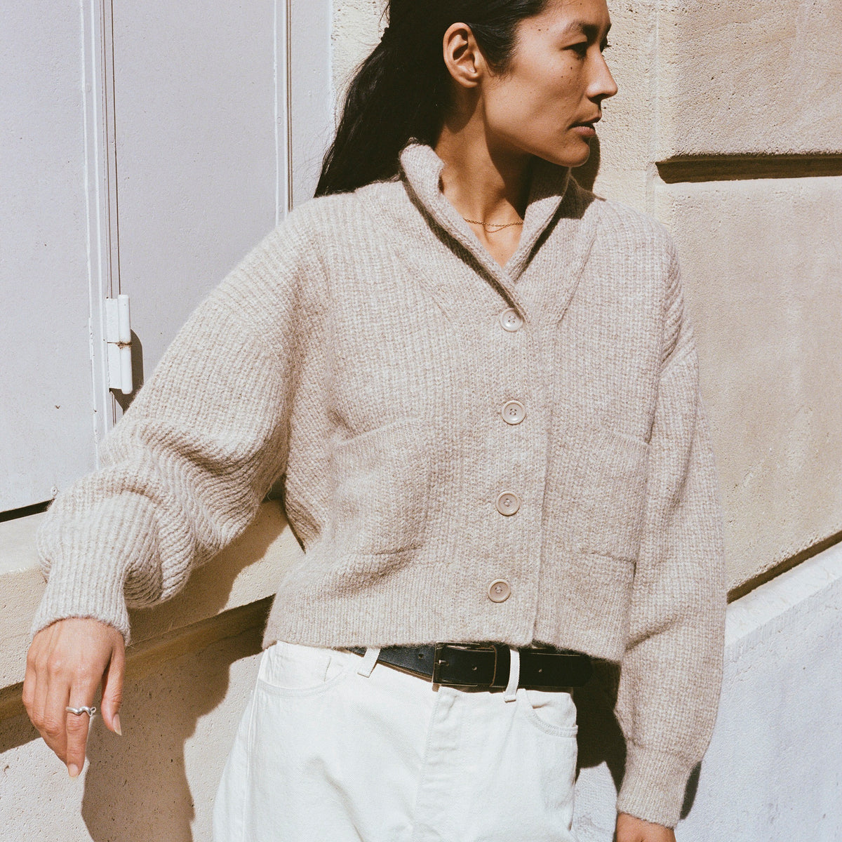 Sloan Cardigan, Alpaca Blend, Brush