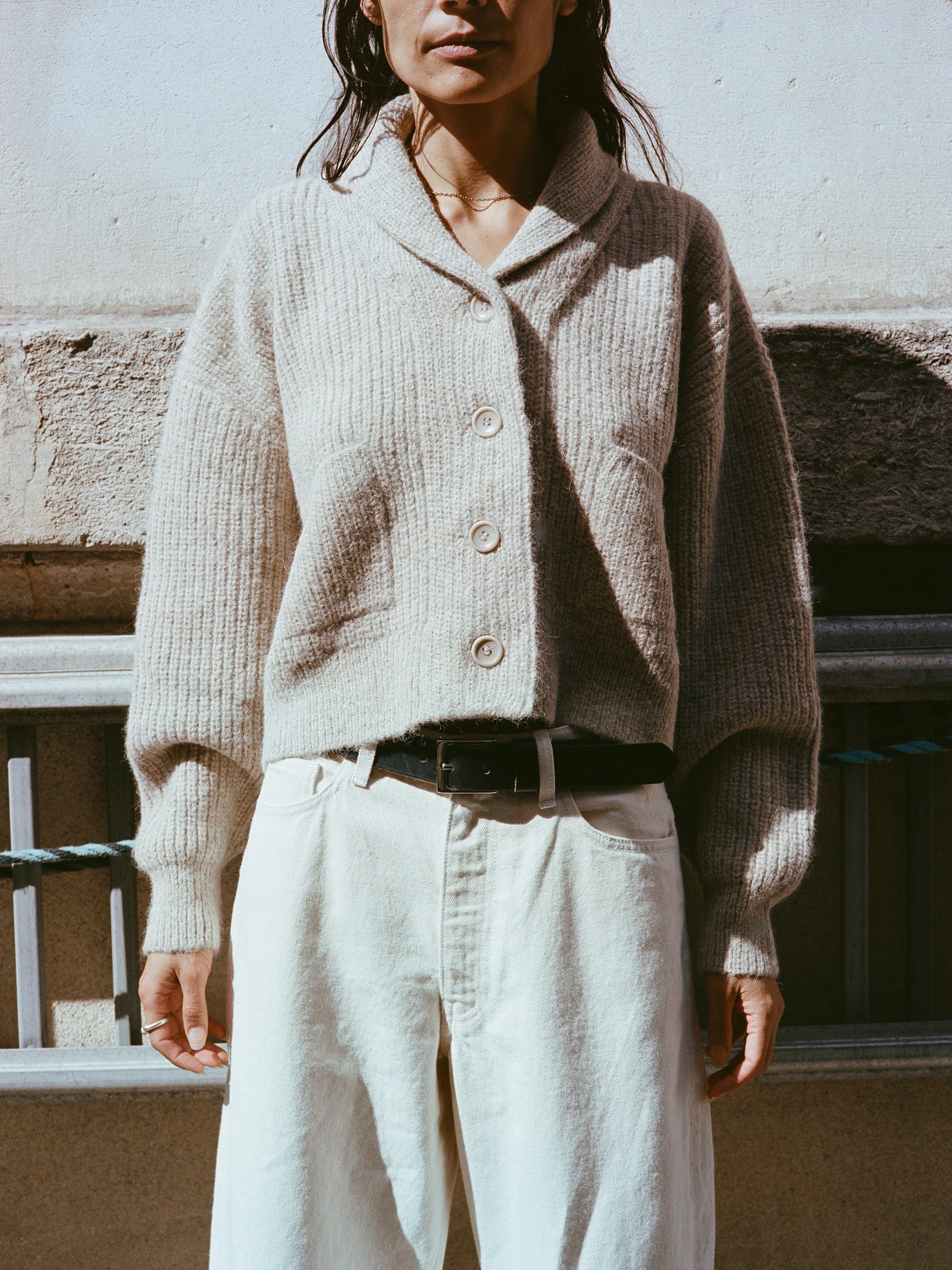 Sloan Cardigan, Alpaca Blend, Brush