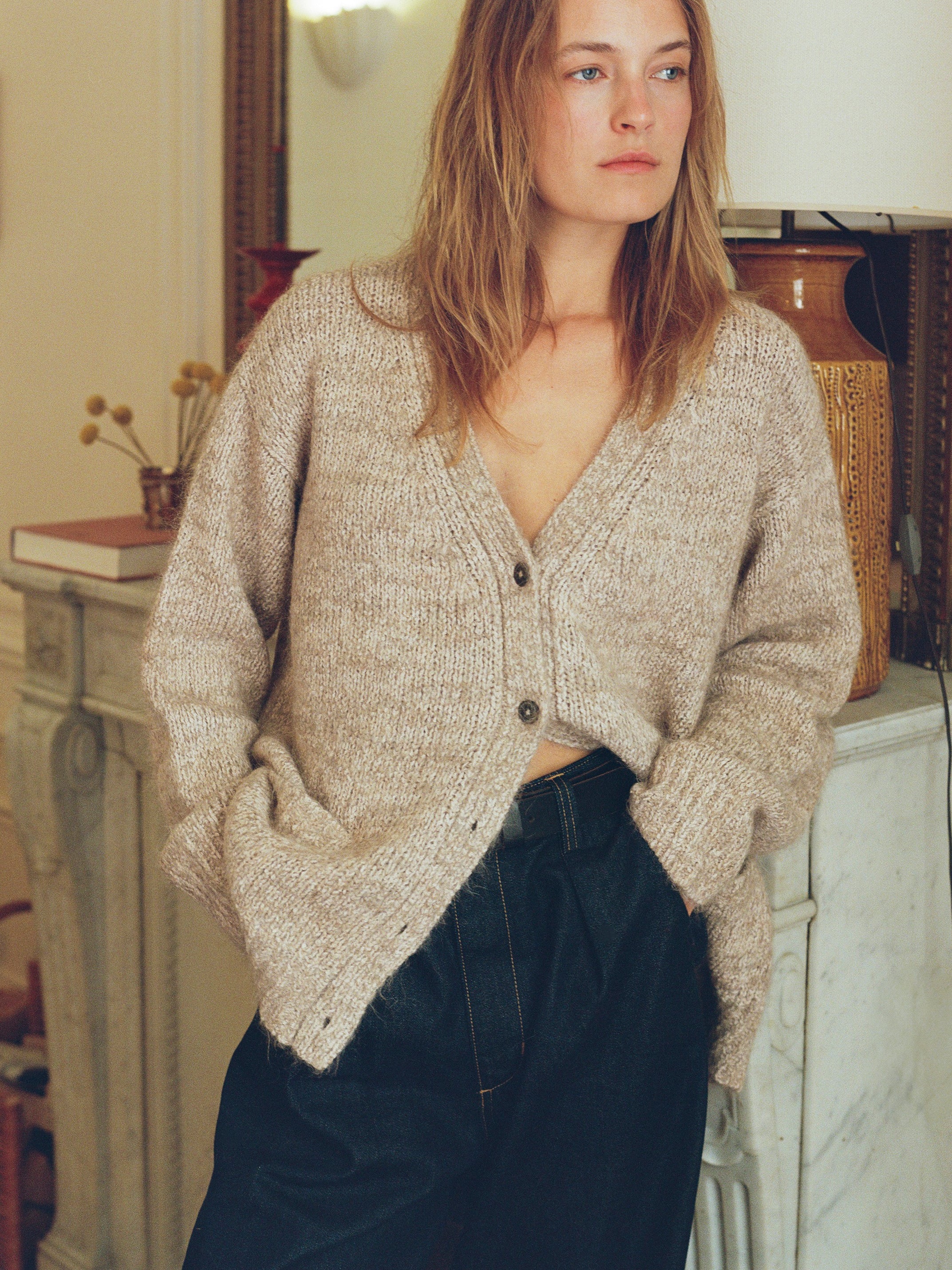 Rory Cardigan, Suri Bouclé, Marled Ash