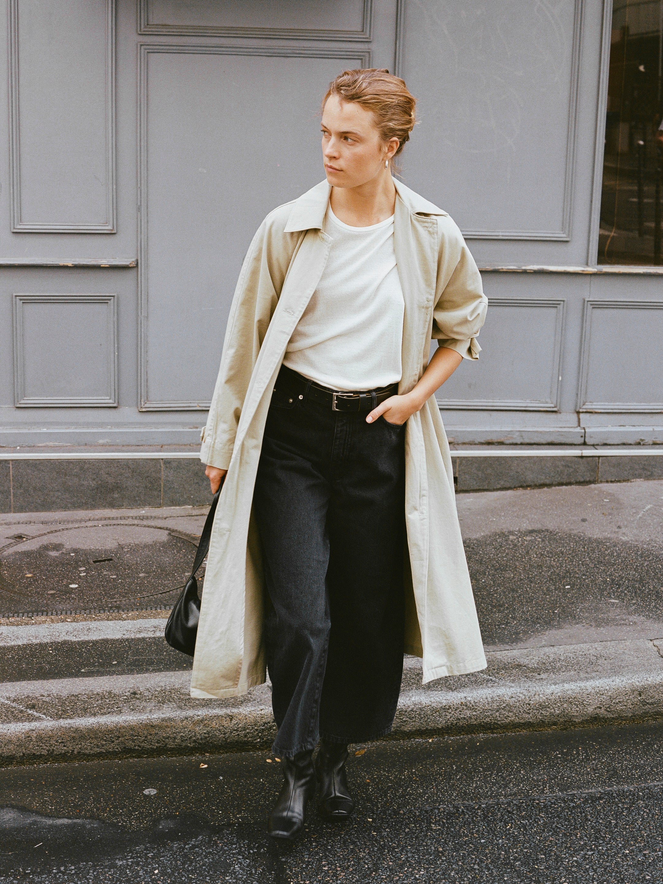 Oversized Trench, Organic Twill, Khaki