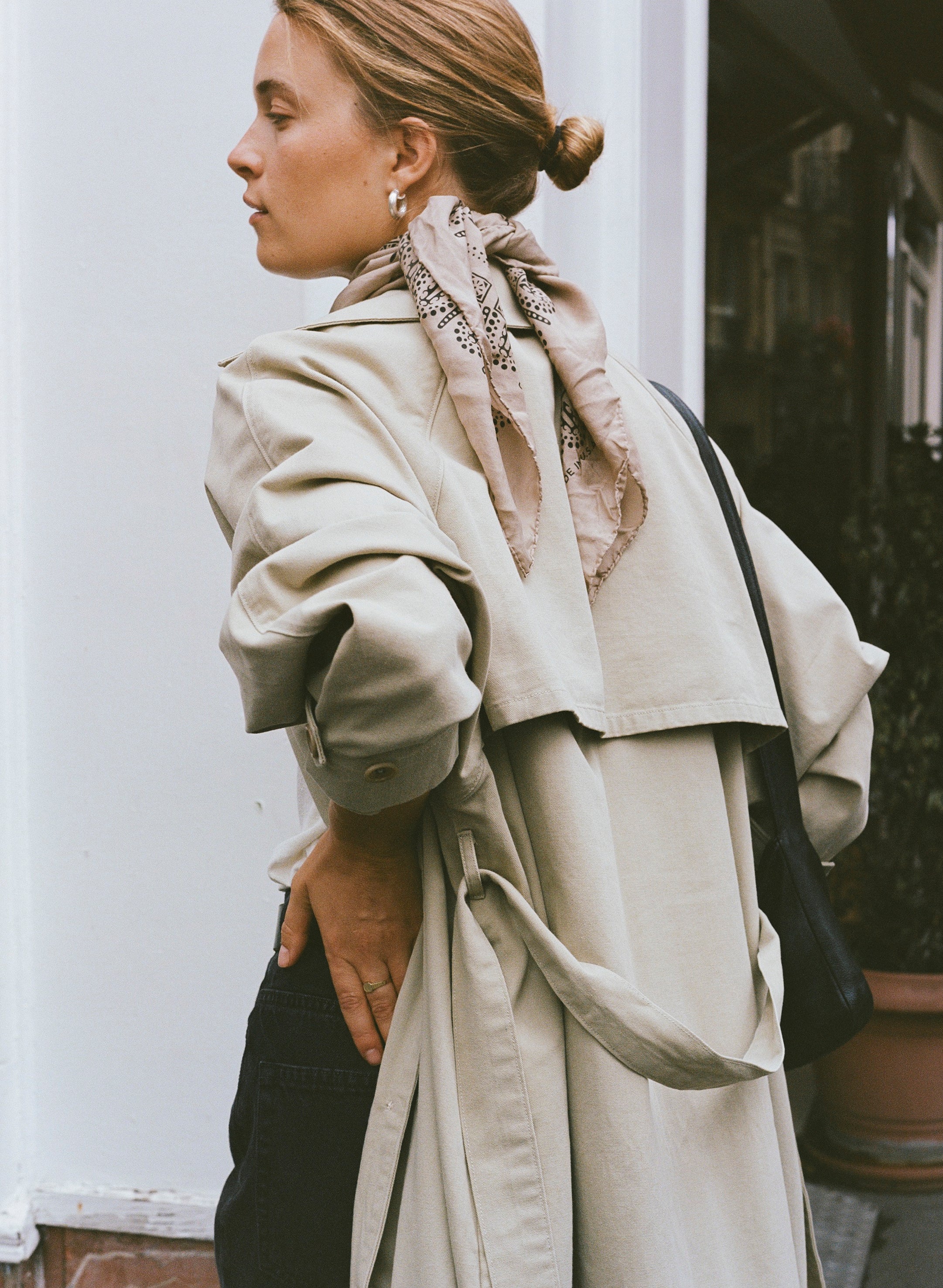 Oversized Trench, Organic Twill, Khaki