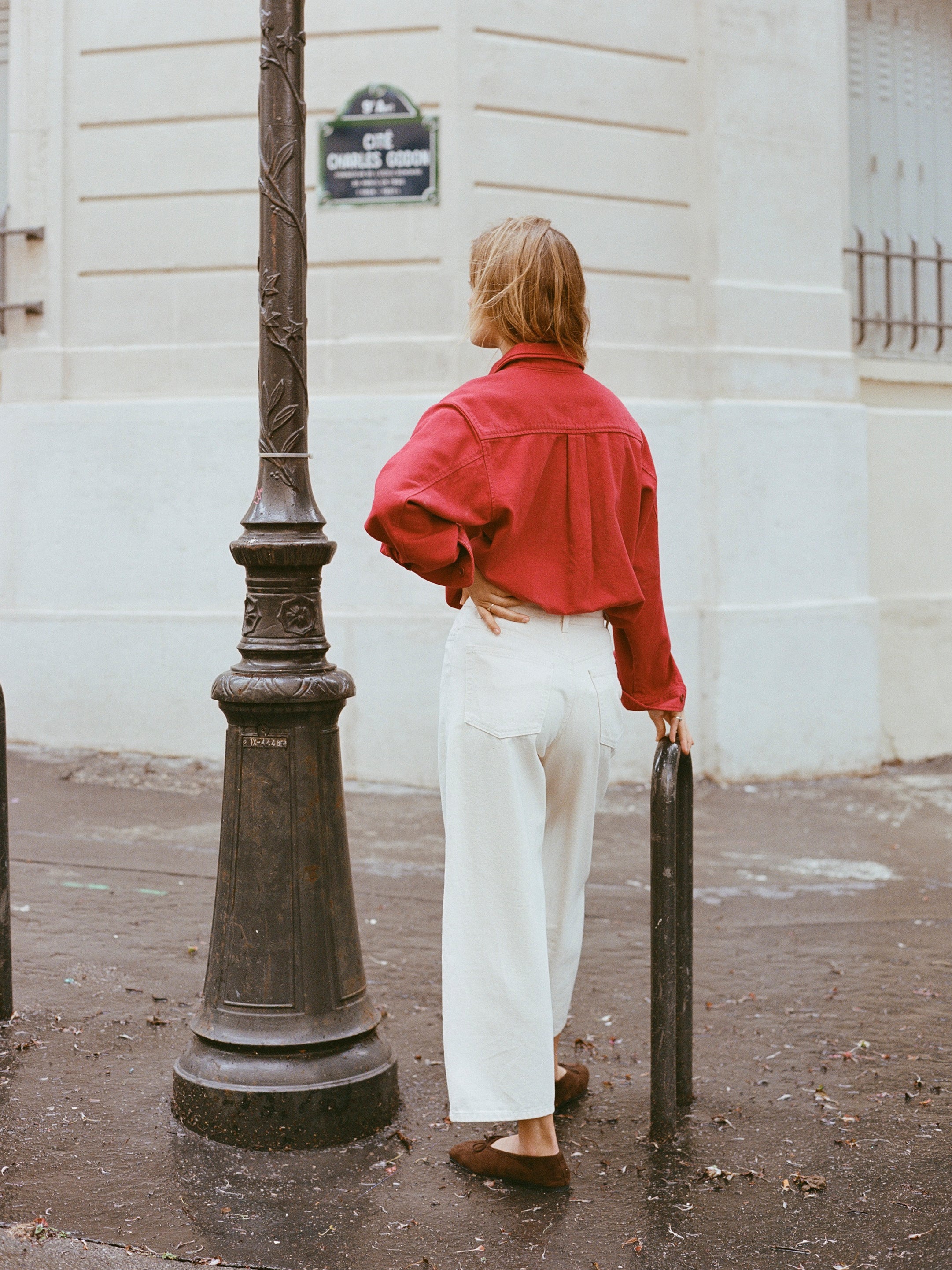 Zip Popover, Broken Twill, Tomato