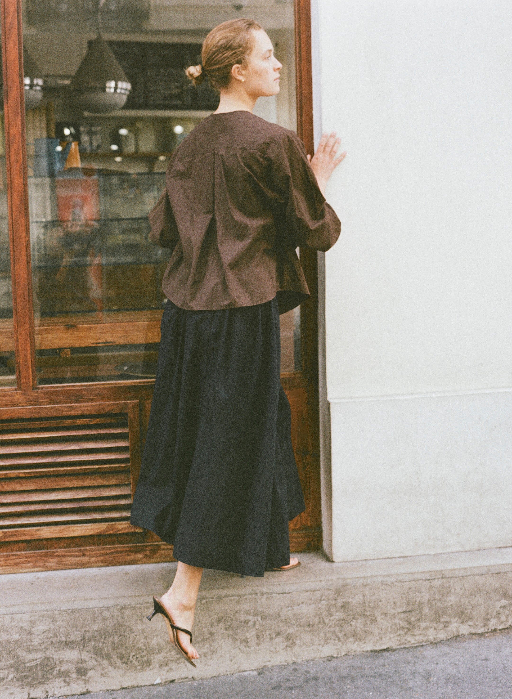 Ava Skirt, Organic Batiste, Washed Black