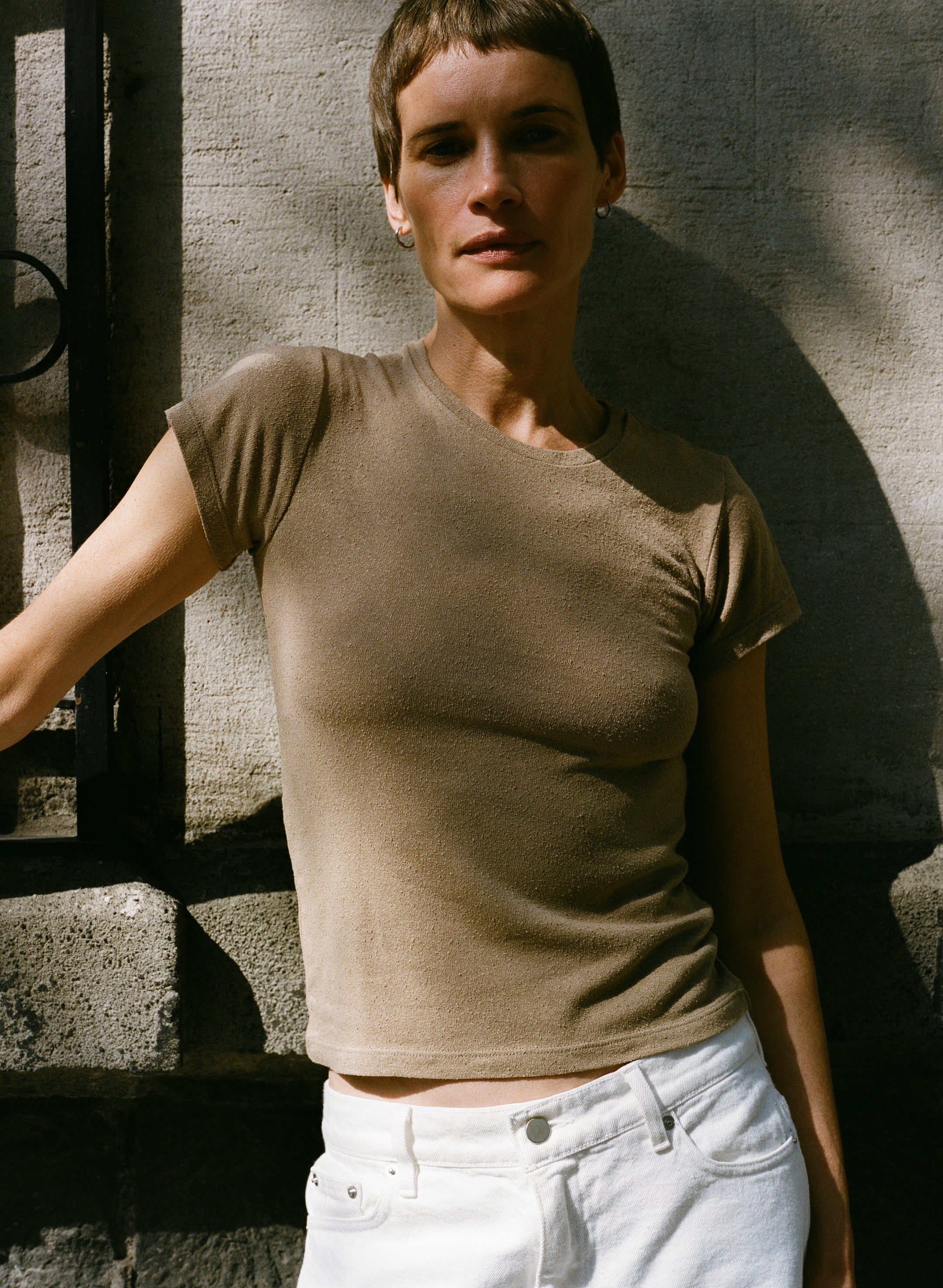 Lou Tee, Regen Silk Noil Jersey, Tea