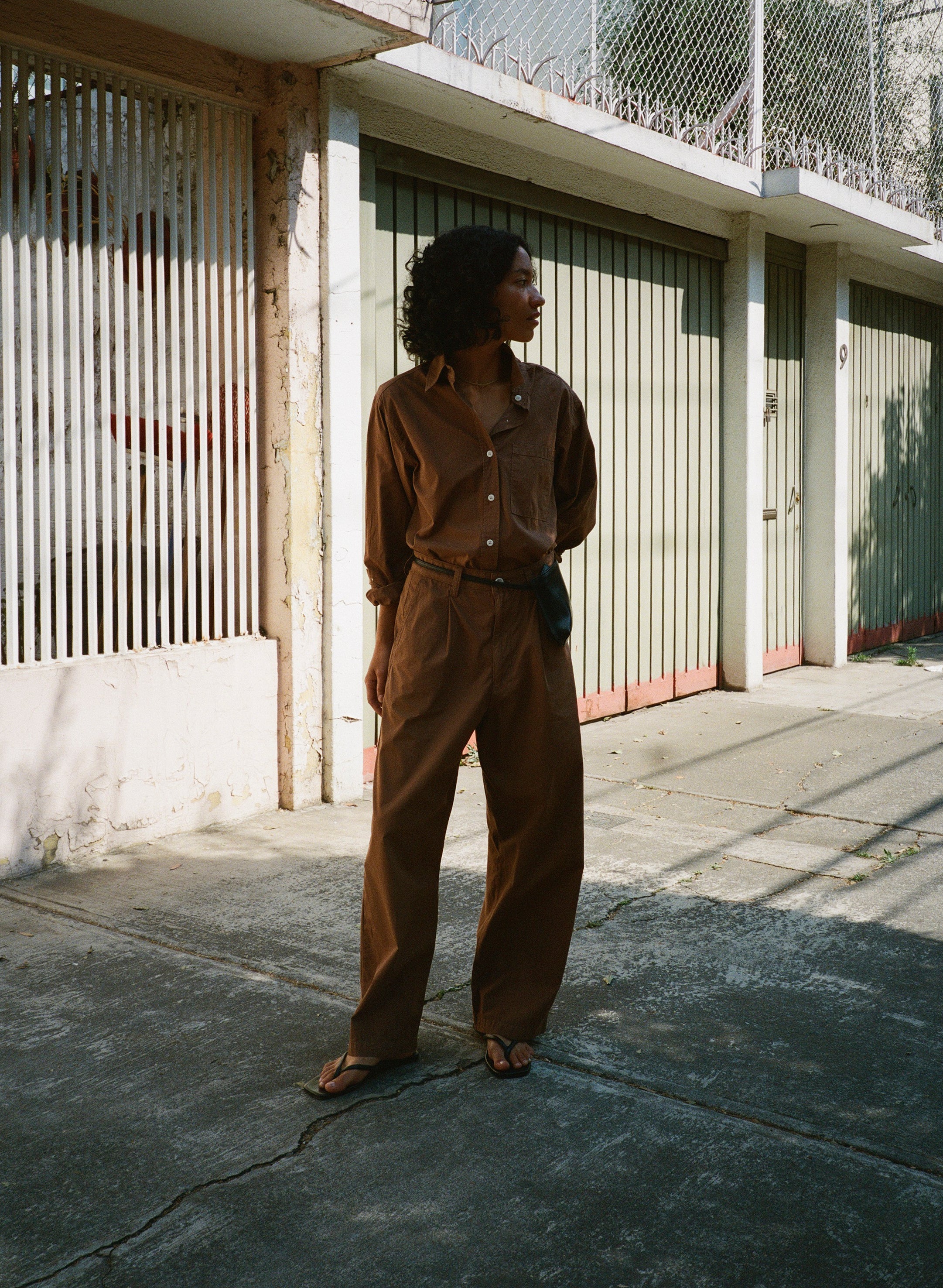 Marcie Shirt, Organic Poplin, Clay