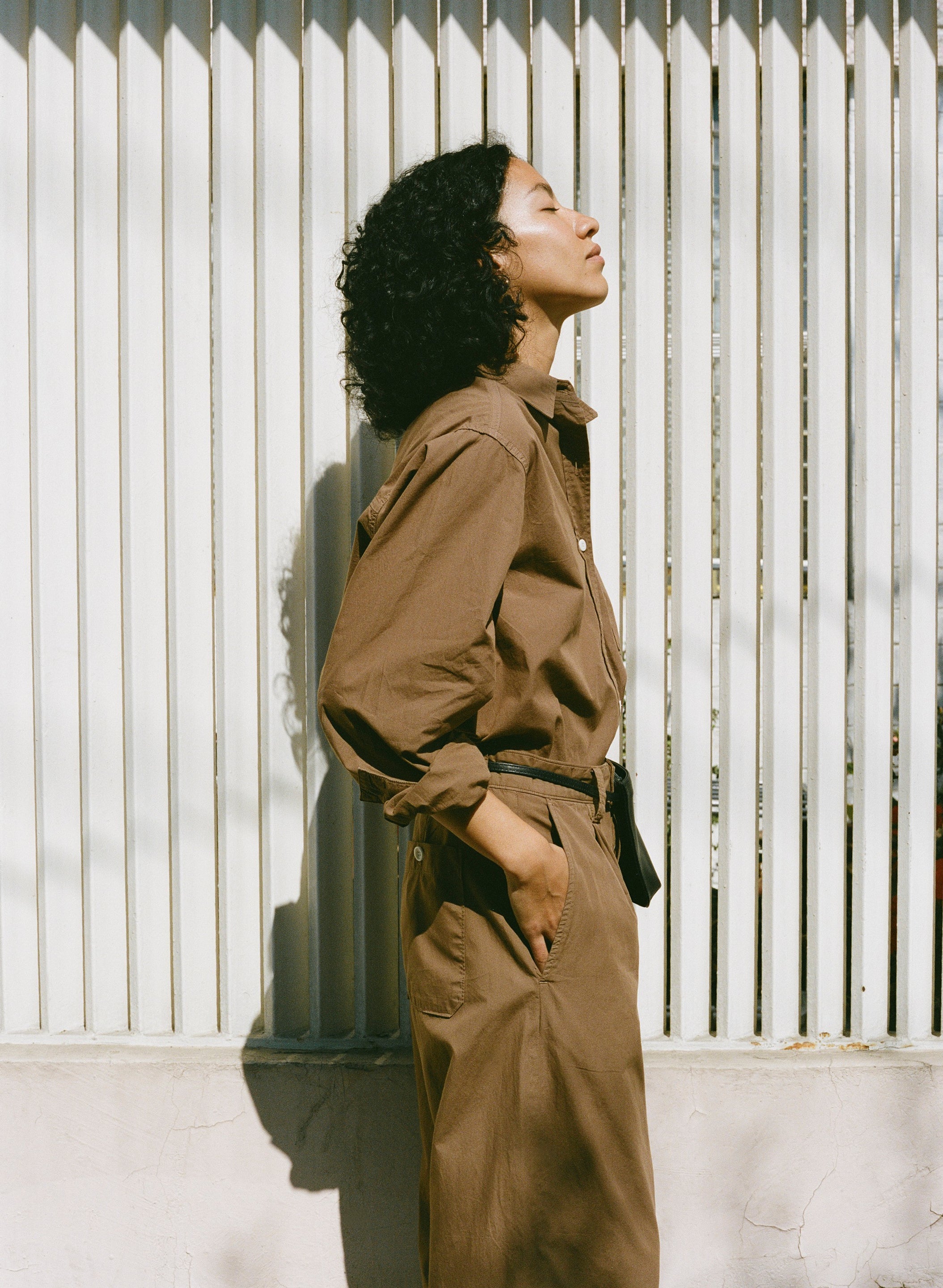 Marcie Shirt, Organic Poplin, Clay