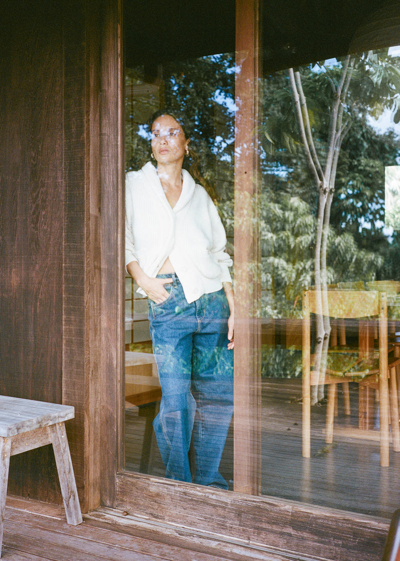 The Tanguis Cotton Cardigan - OAT CREAM