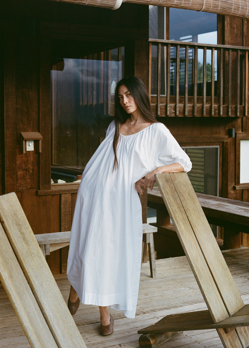 Ophelia Dress, Organic Batiste, Natural