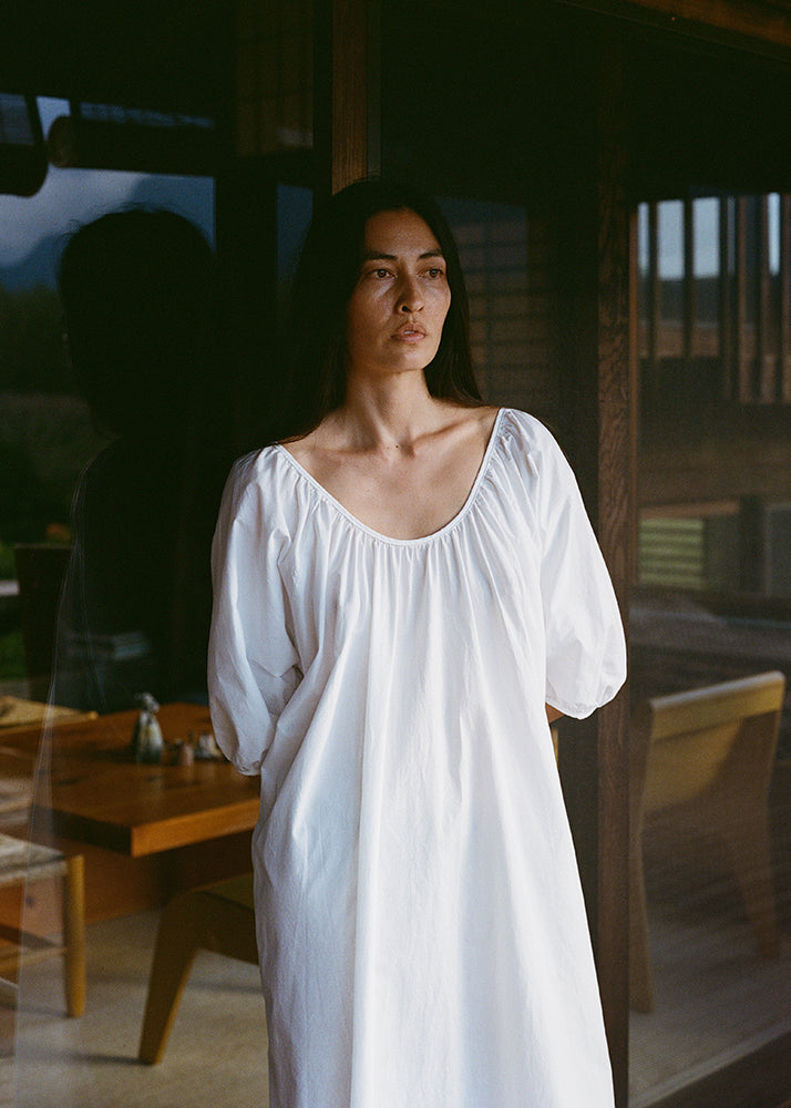 Ophelia Dress, Organic Batiste, Natural