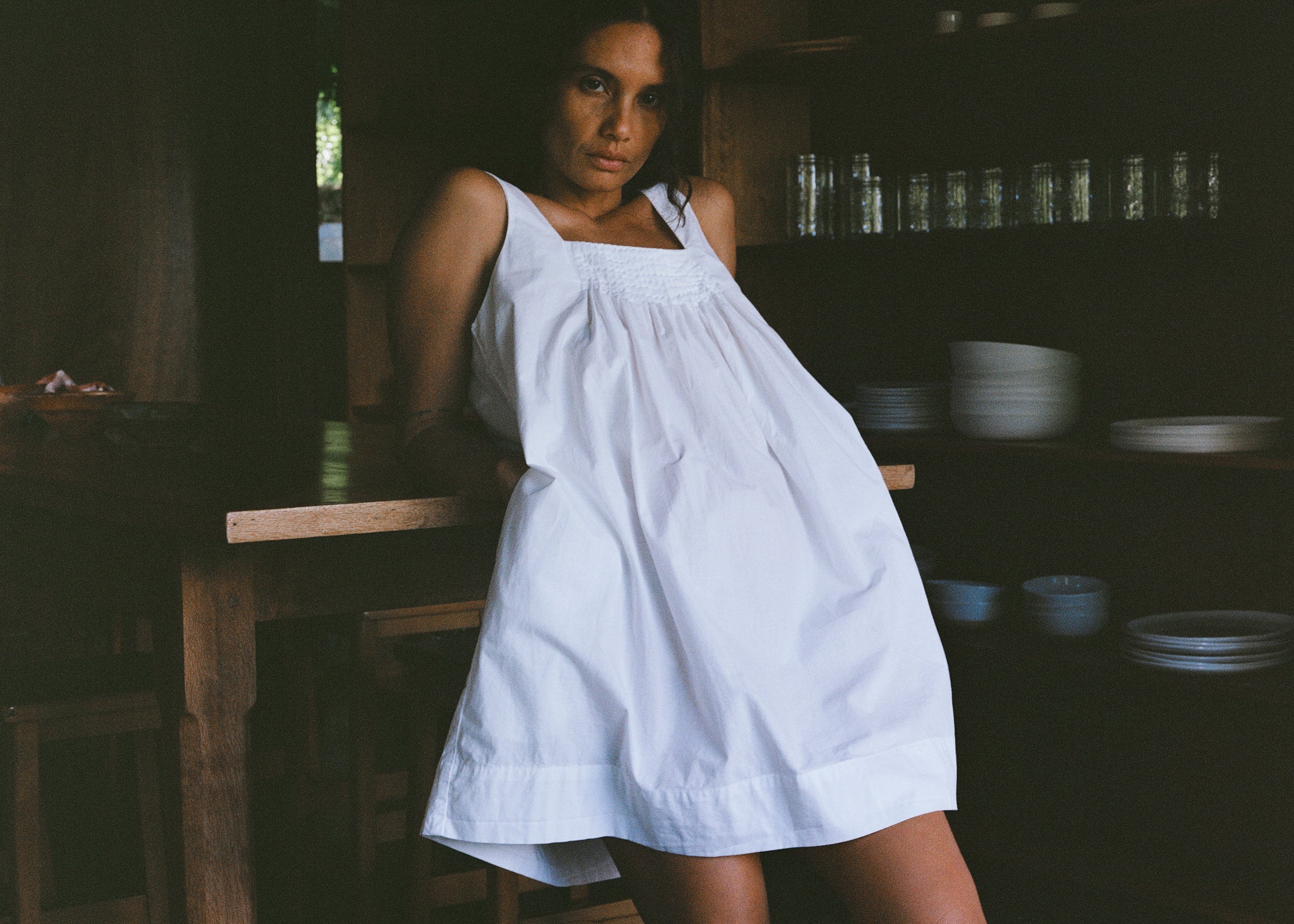 Milo Dress, Organic Batiste, Natural