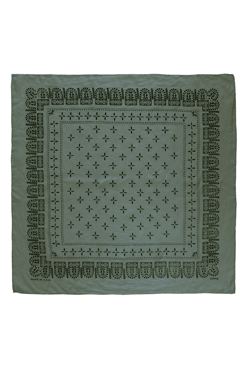 1930s Bandana, Regen Silk, Meadow