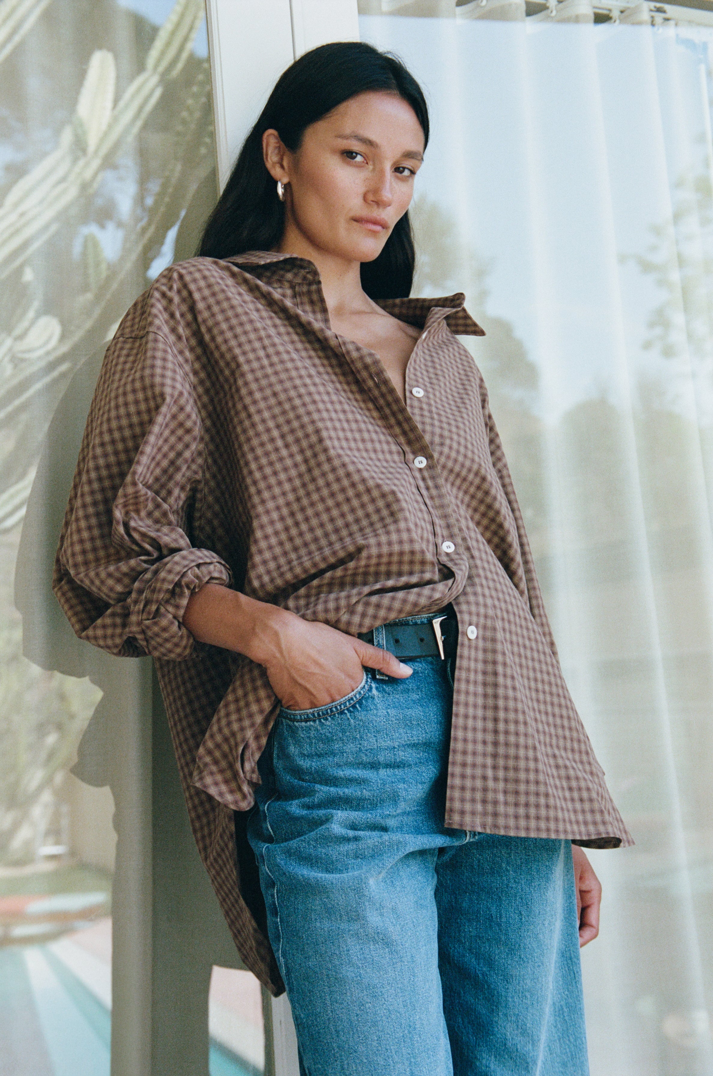 Marcie Shirt, Japanese Organic Cotton, Acid Plaid