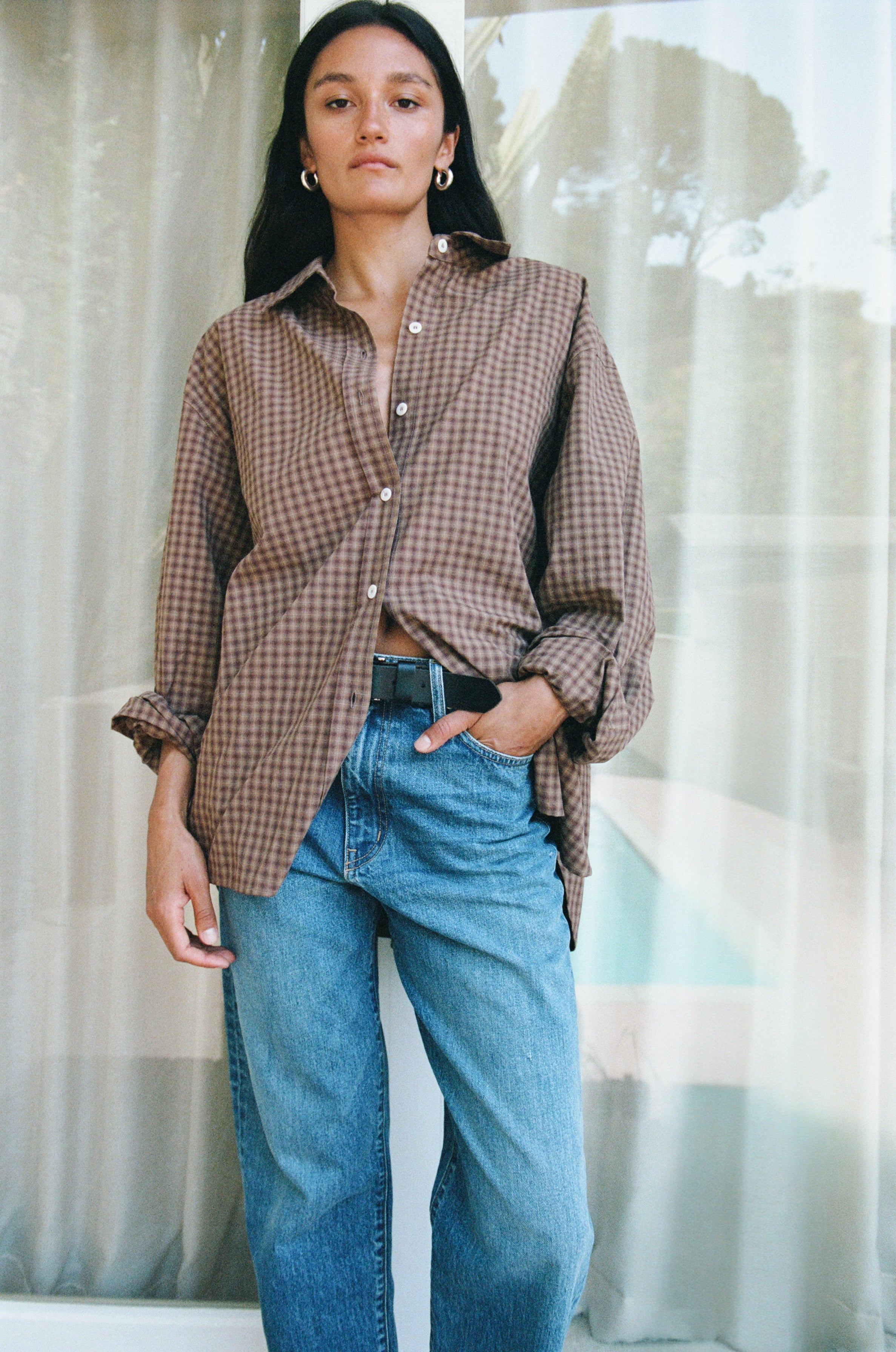 Marcie Shirt, Japanese Organic Cotton, Acid Plaid
