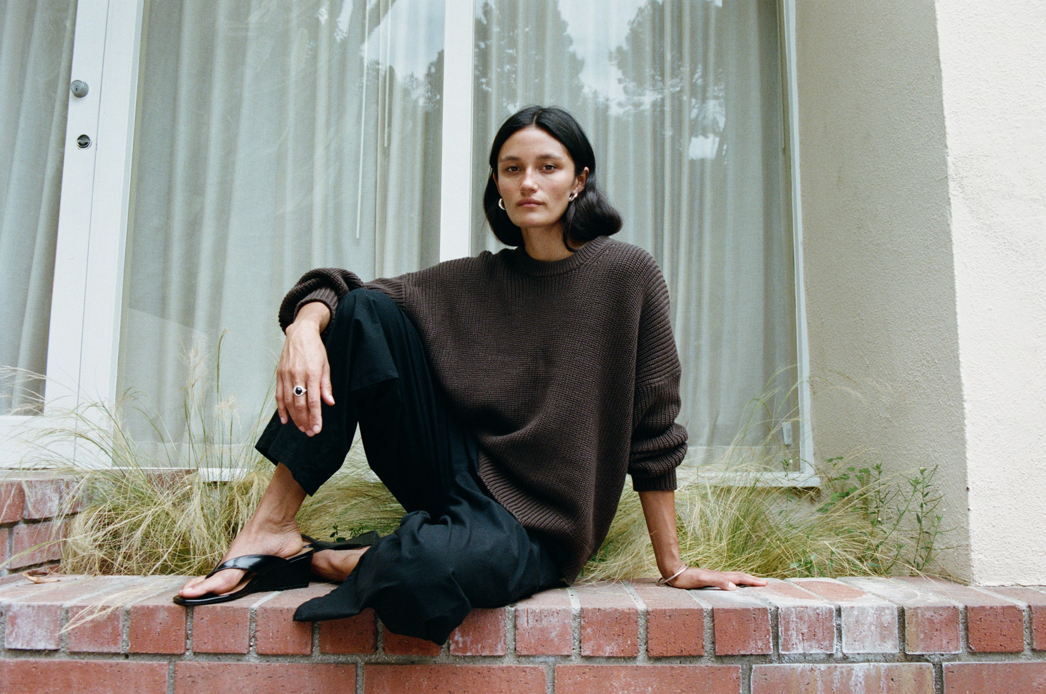 Chleo Crew, Organic Cotton, Chocolate