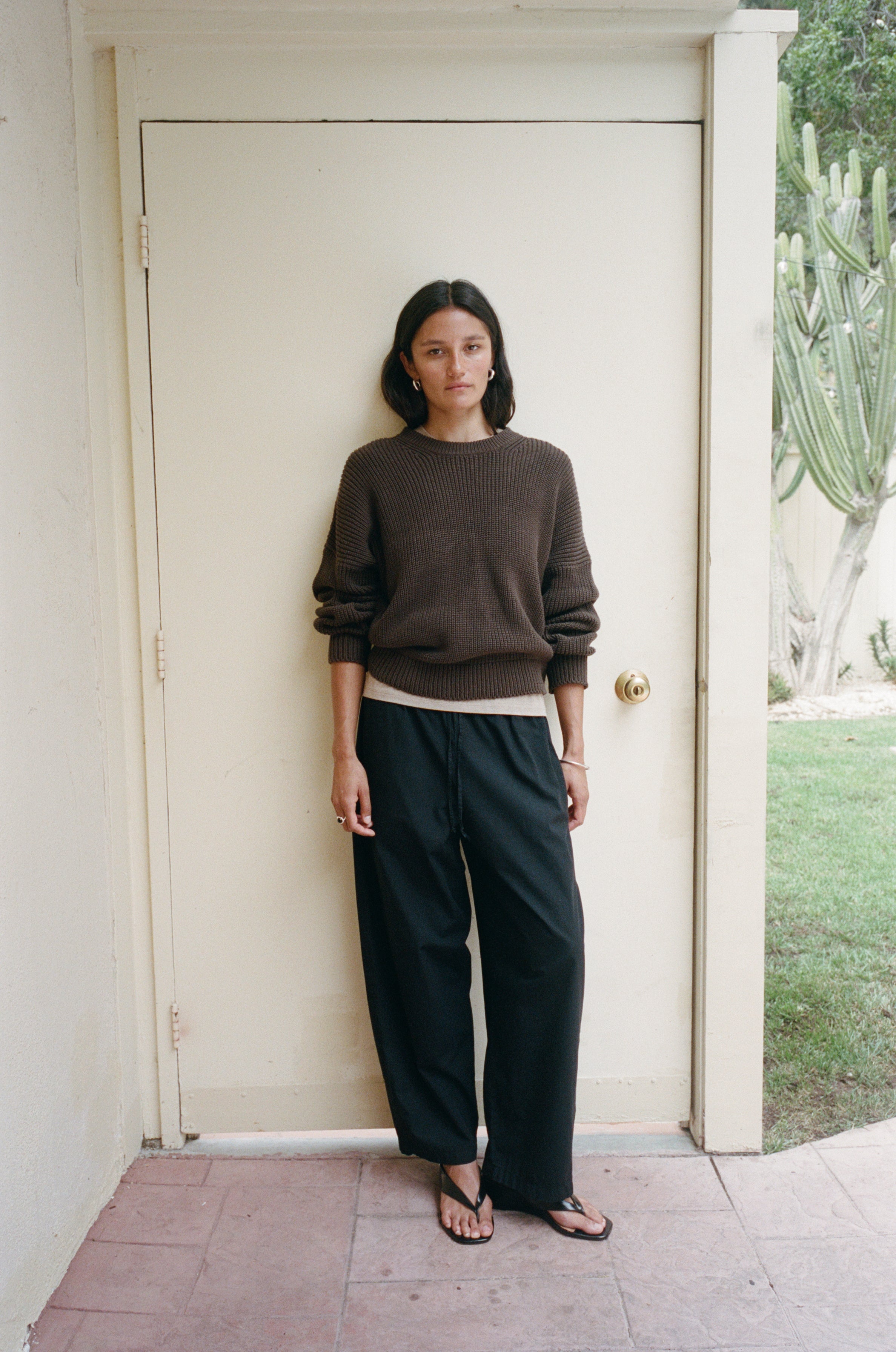 Chleo Crew, Organic Cotton, Chocolate