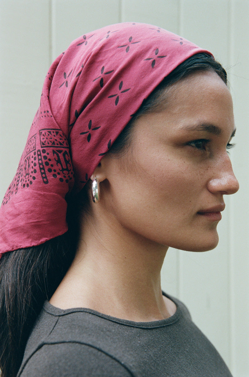 1930s Bandana, Regen Silk, Tomato