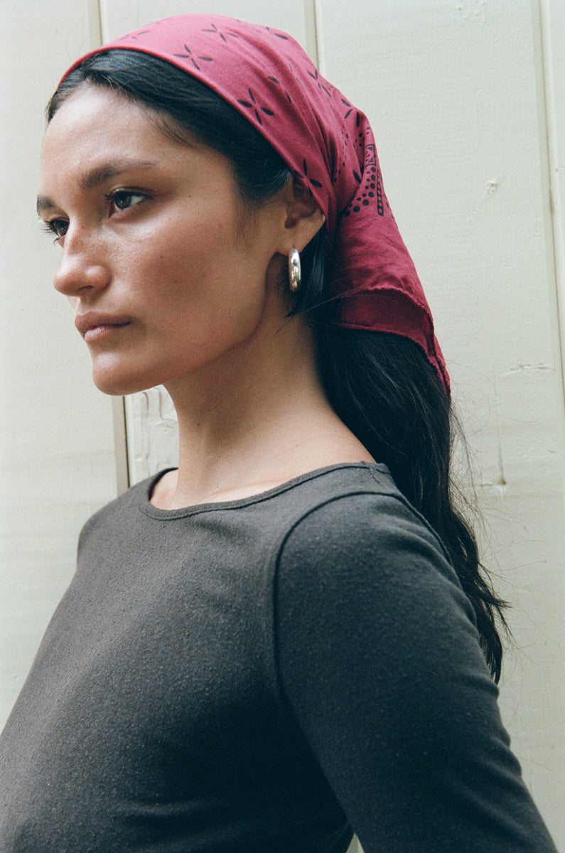 1930s Bandana, Regen Silk, Tomato