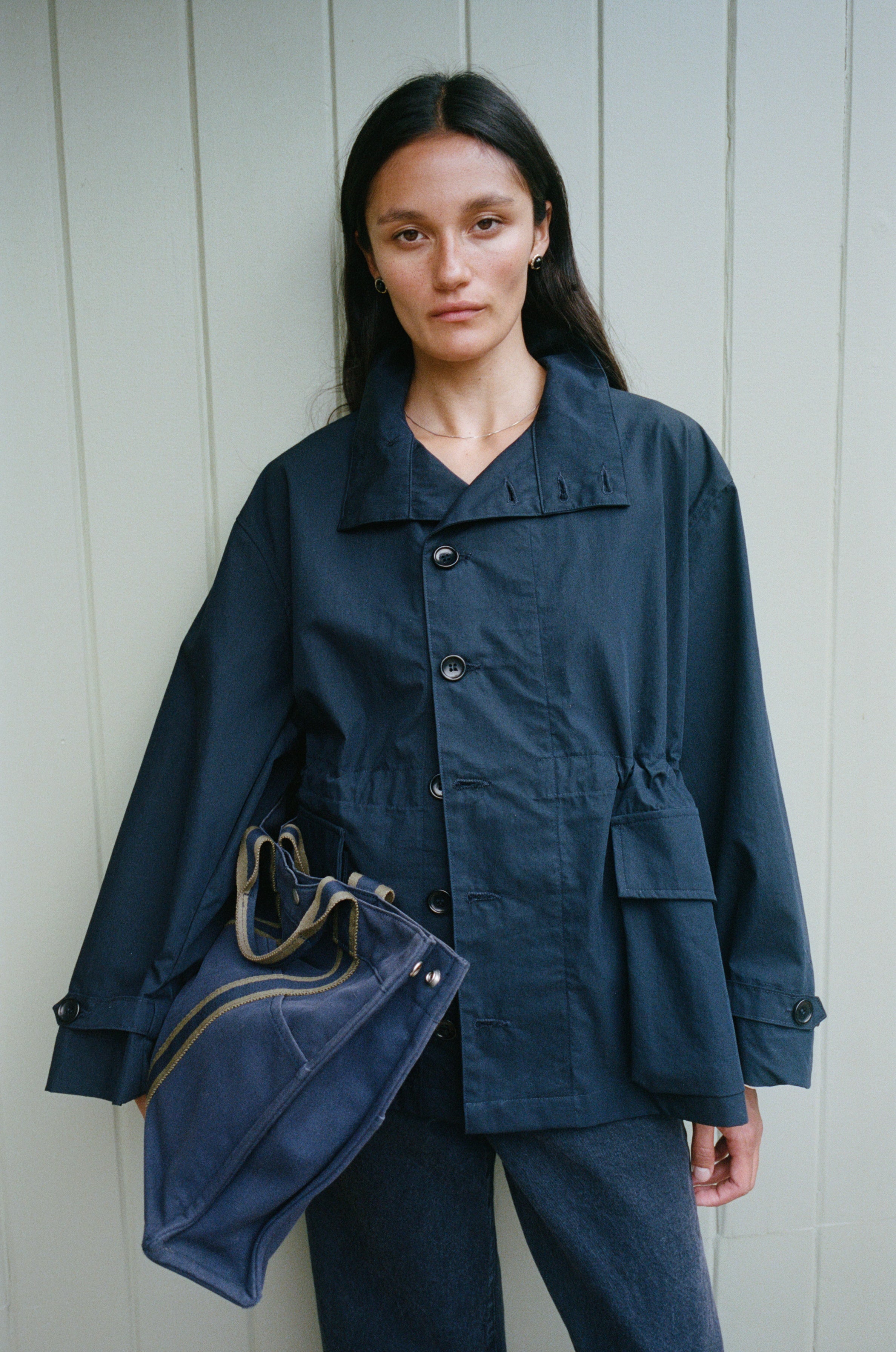 Anorak, Recycled Nylon Gabardine, Navy