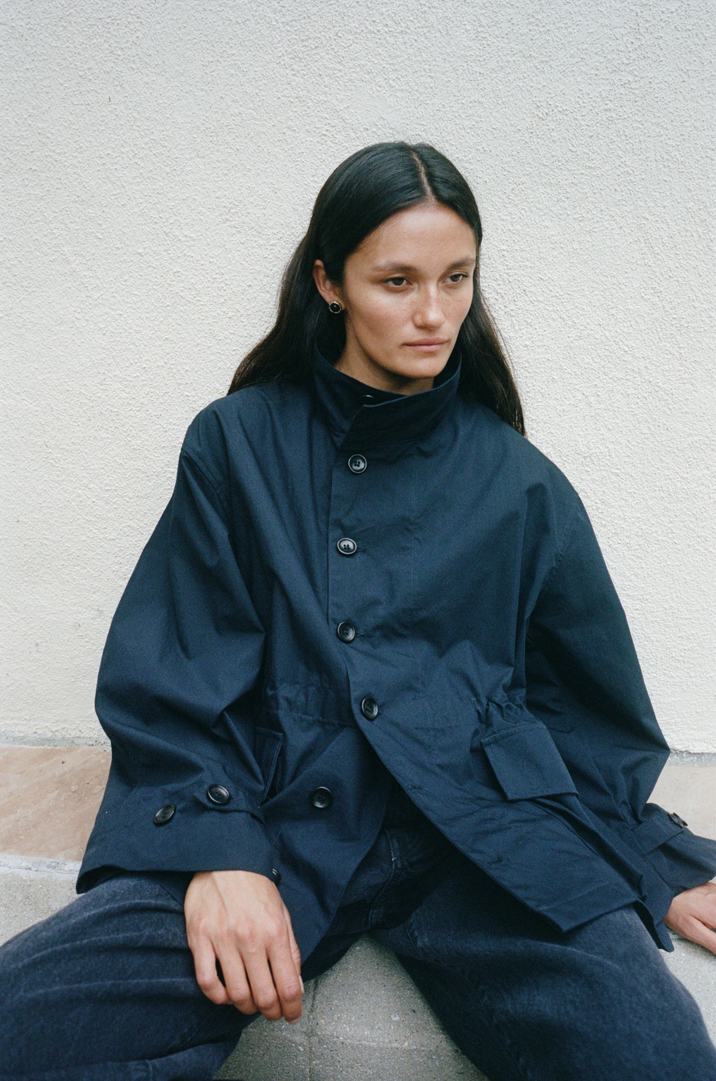 Anorak, Recycled Nylon Gabardine, Navy