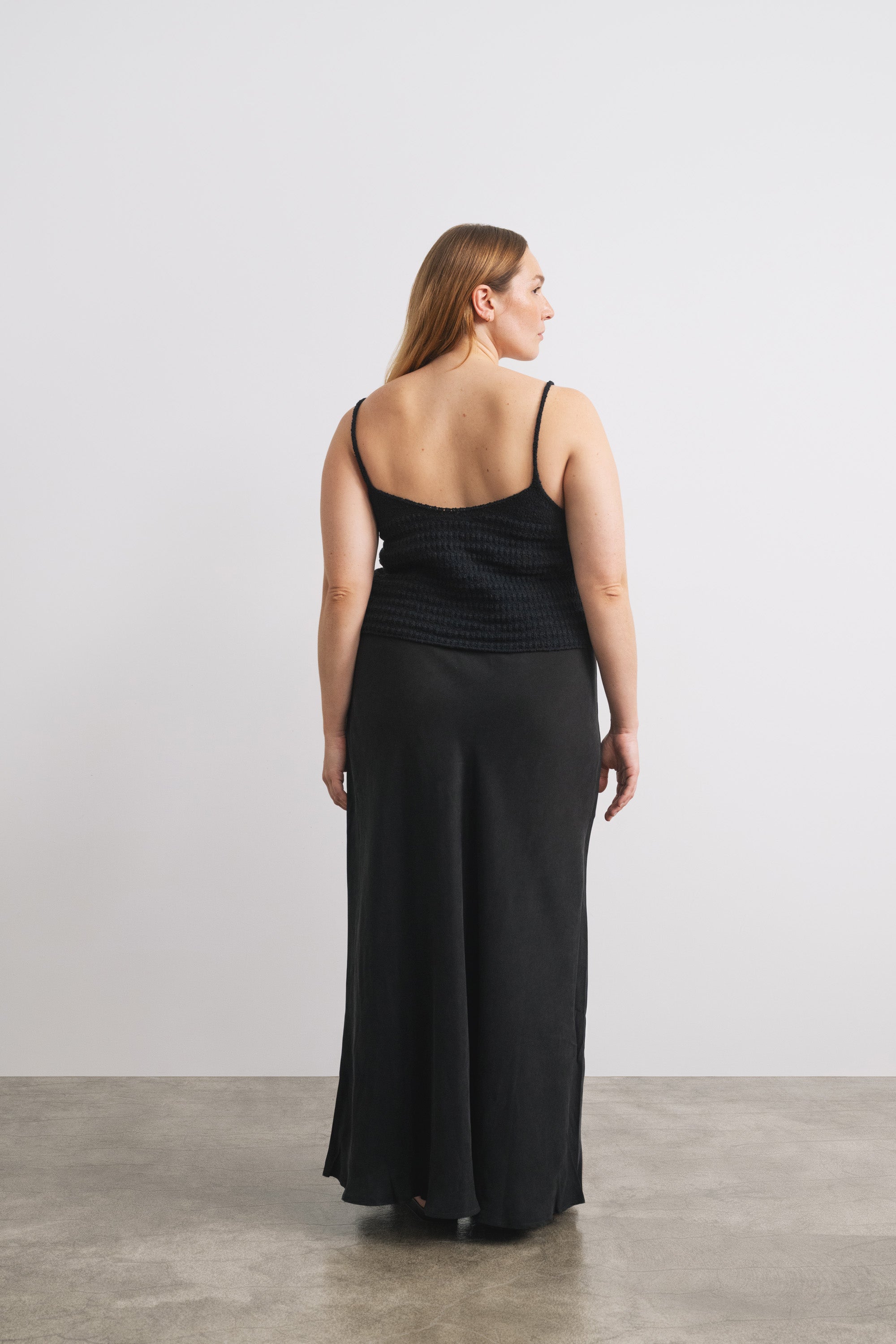 (Imperfect) Myra Tank, Organic Cotton Bouclé, Black