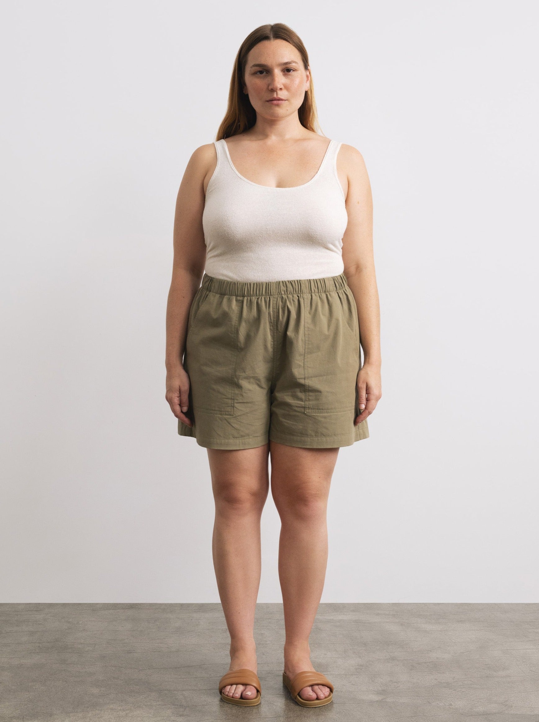 (Imperfect) Juno Short, Organic Cotton Poplin, Algae