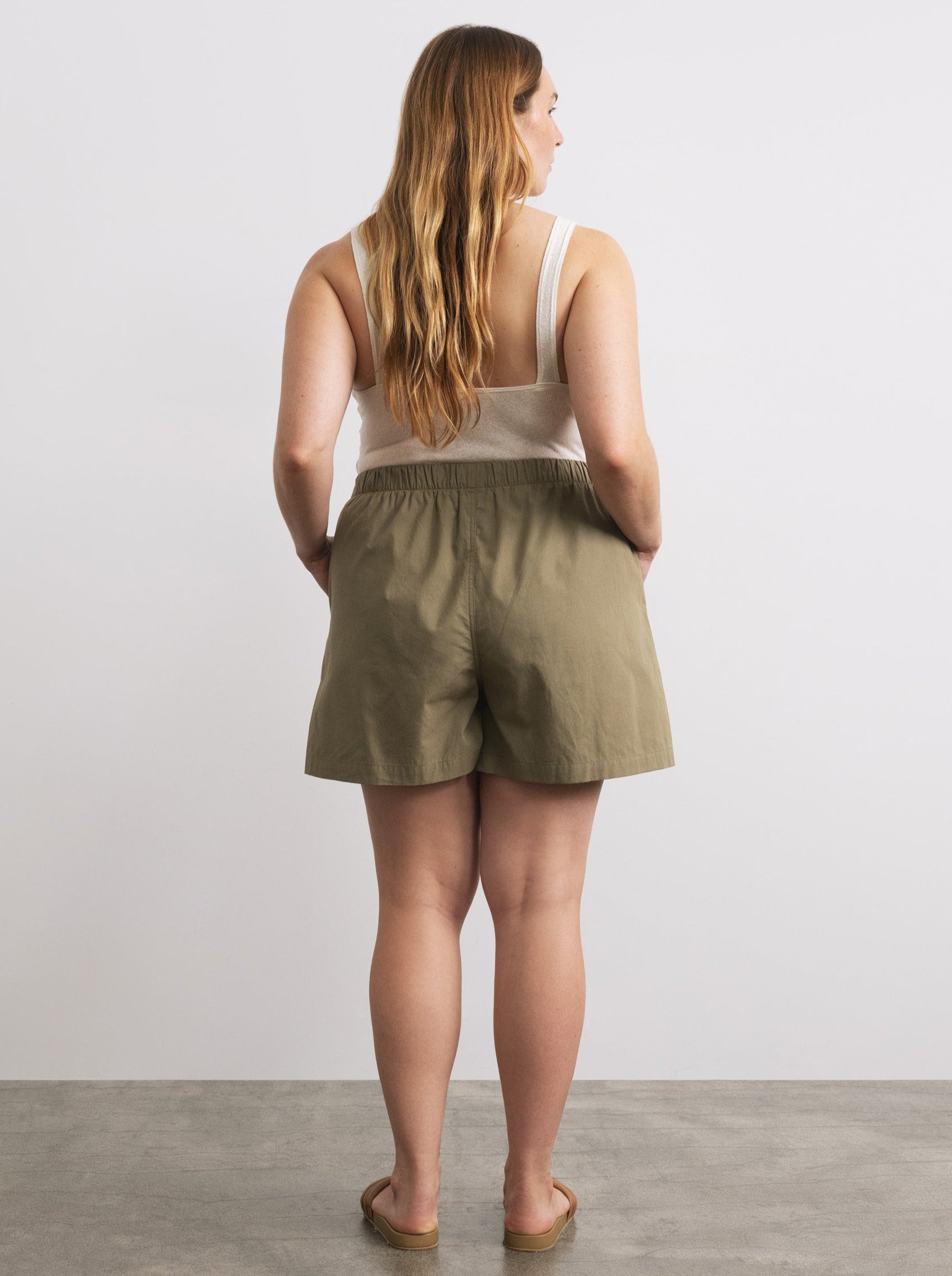 (Imperfect) Juno Short, Organic Cotton Poplin, Algae