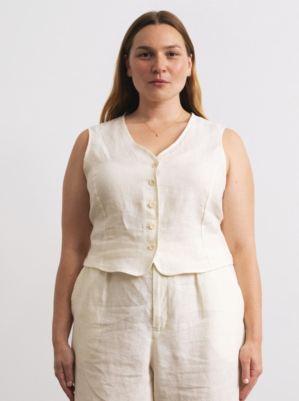 (Imperfect) River Vest, Laundered Linen, Natural