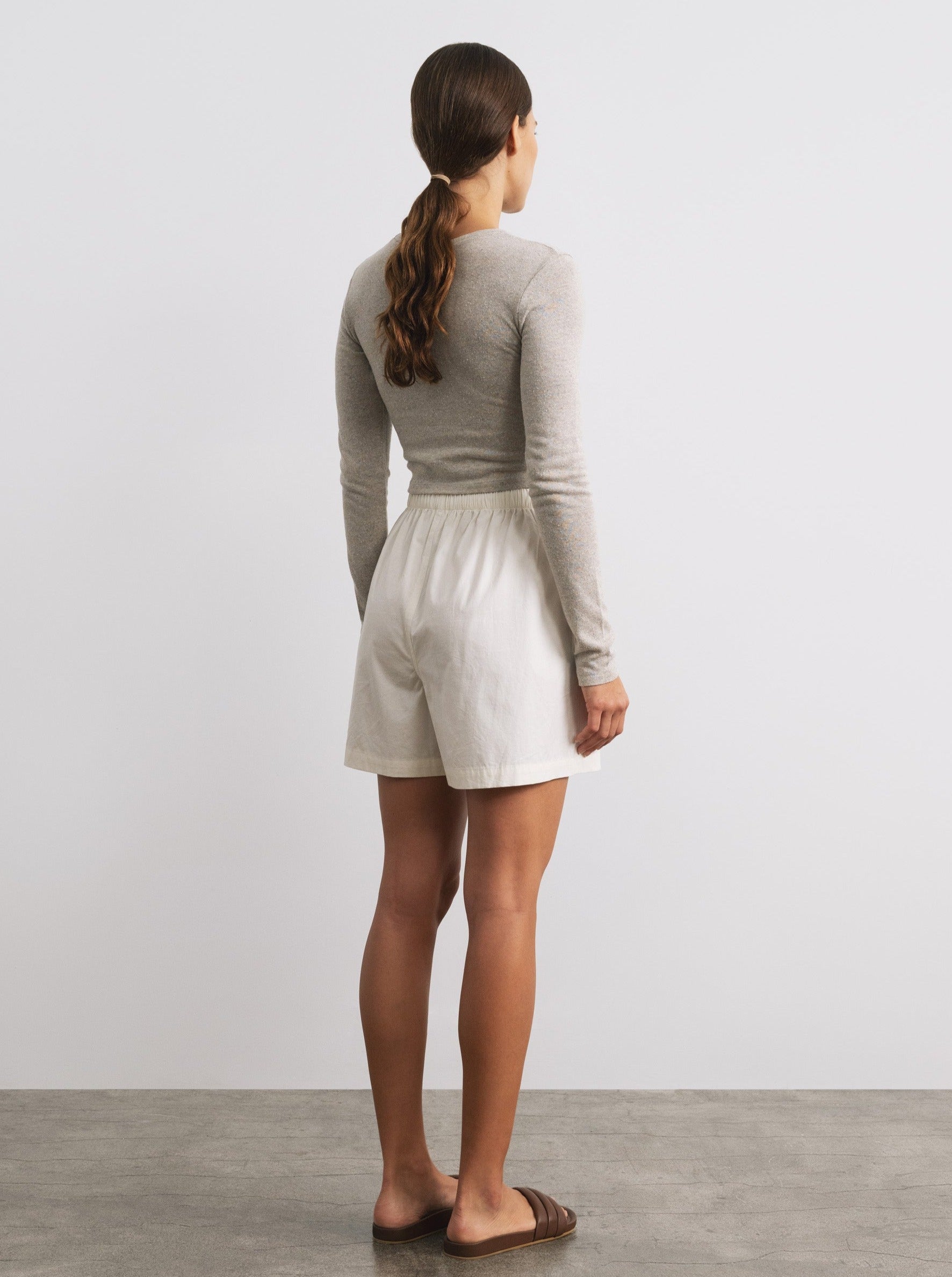 (Imperfect) Juno Short, Organic Cotton Poplin, Natural