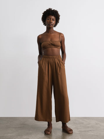 COMOLI　SILK NEP ALL-IN-ONE　23ss size2 Crop Wide Leg, Regen Silk Noil, Black