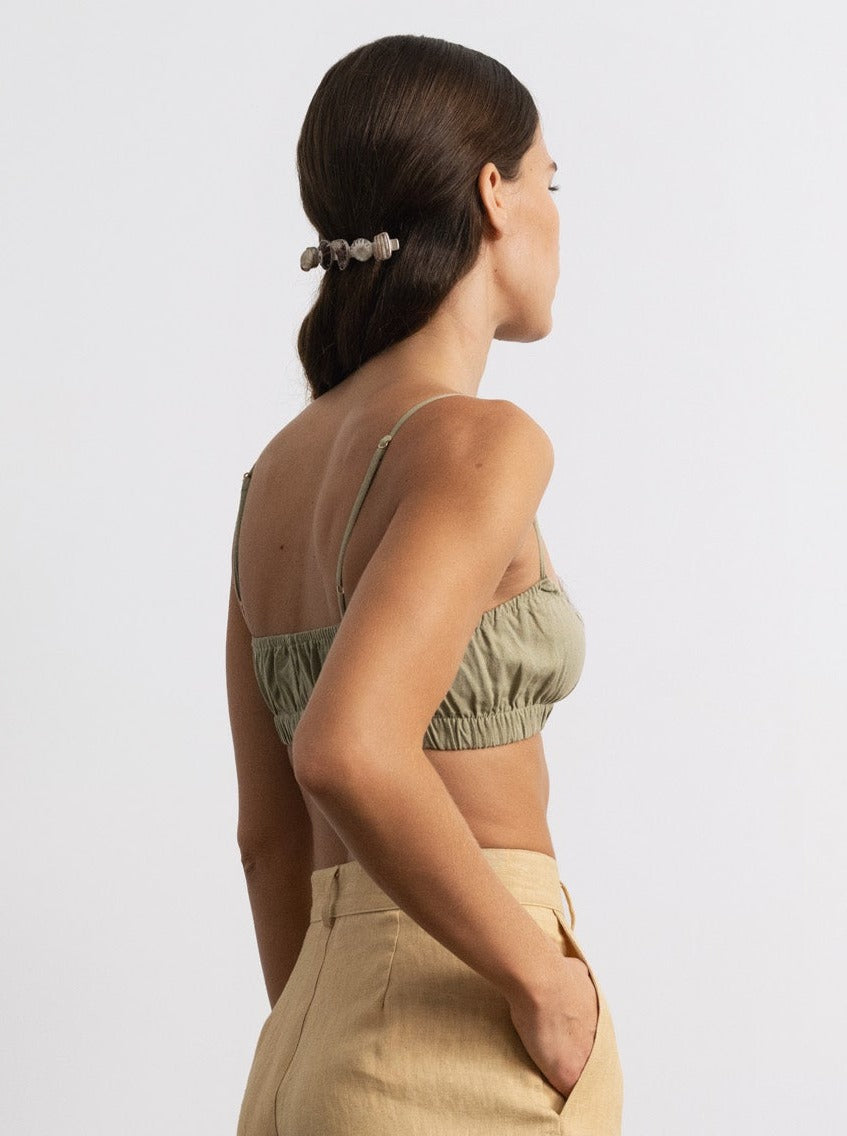 (Imperfect) House Top, Regen Silk Noil, Sage