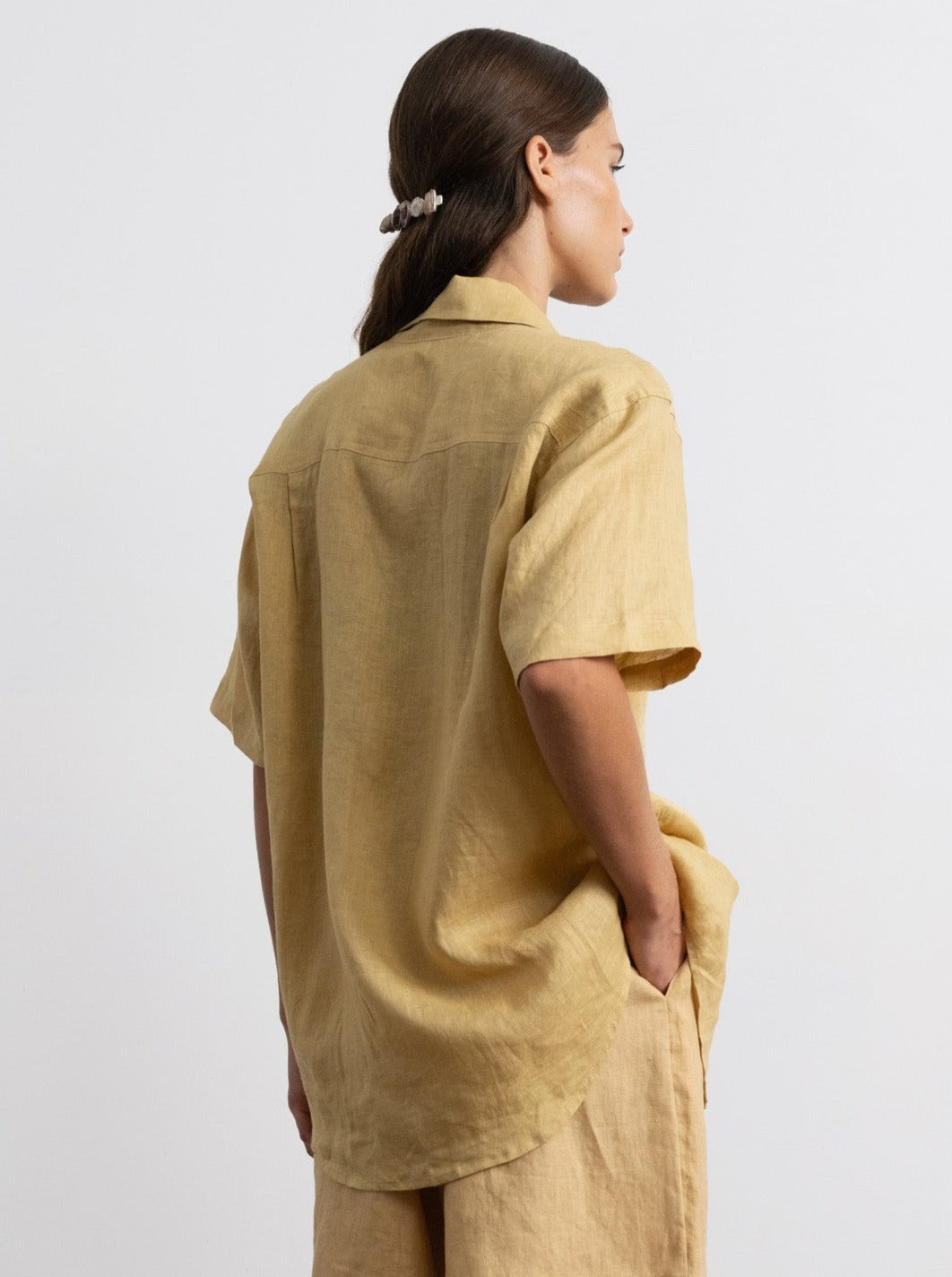 (Imperfect) Marlowe Shirt, Light Linen, Hay
