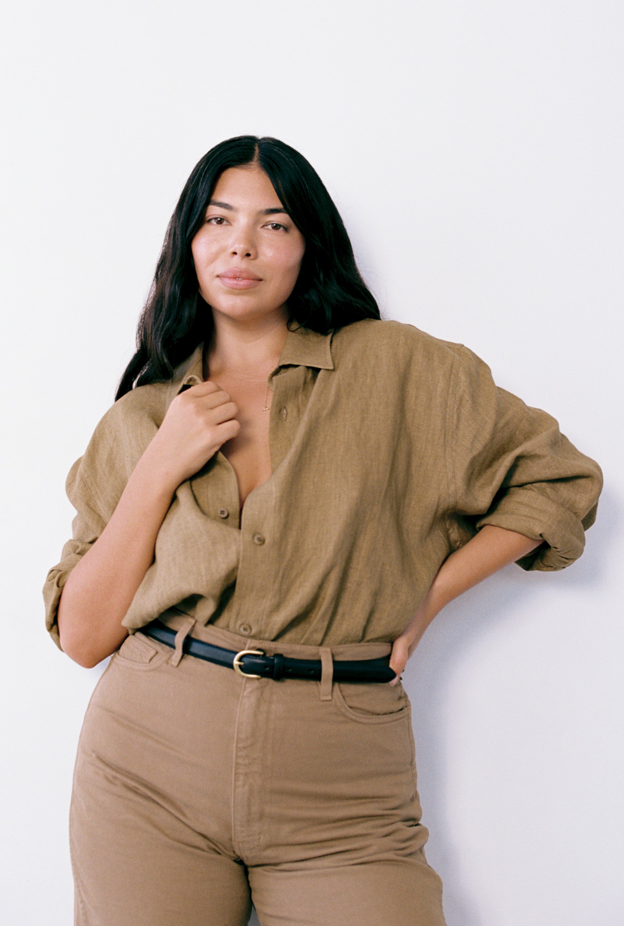 (Imperfect) Vija Shirt, Linen, Khaki
